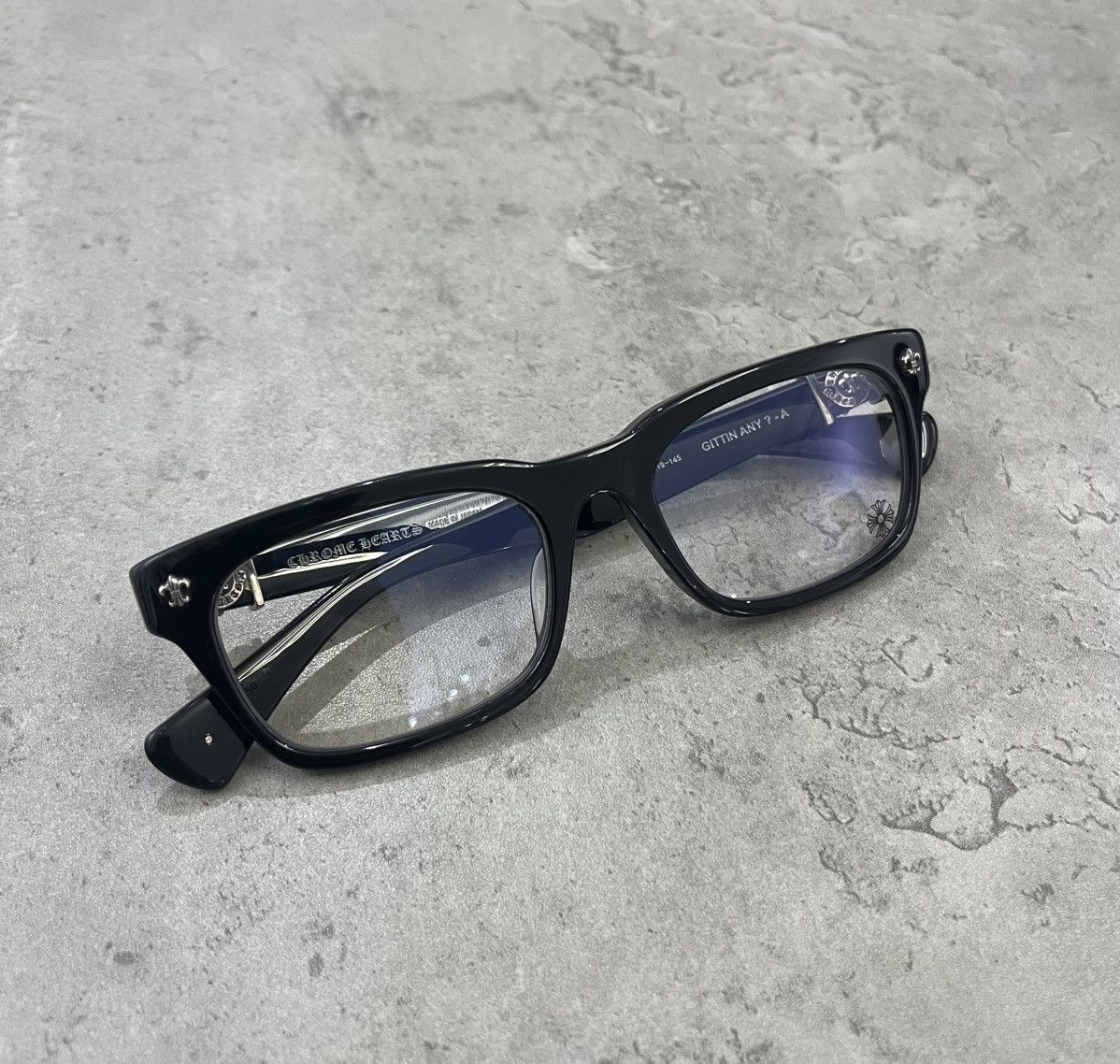 Chrome Hearts Chrome Hearts GITTIN ANY ? Black Glasses Size ONE SIZE - 2 Thumbnail