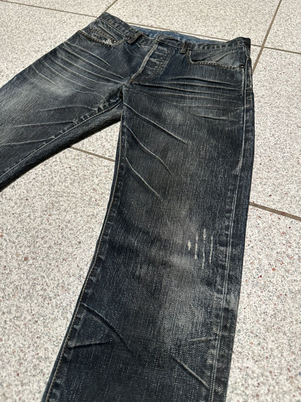 Dior Dior Homme SS03 “Follow Me” Mudwash Indigo Clawmark Denim Size US 30 / EU 46 - 4 Thumbnail