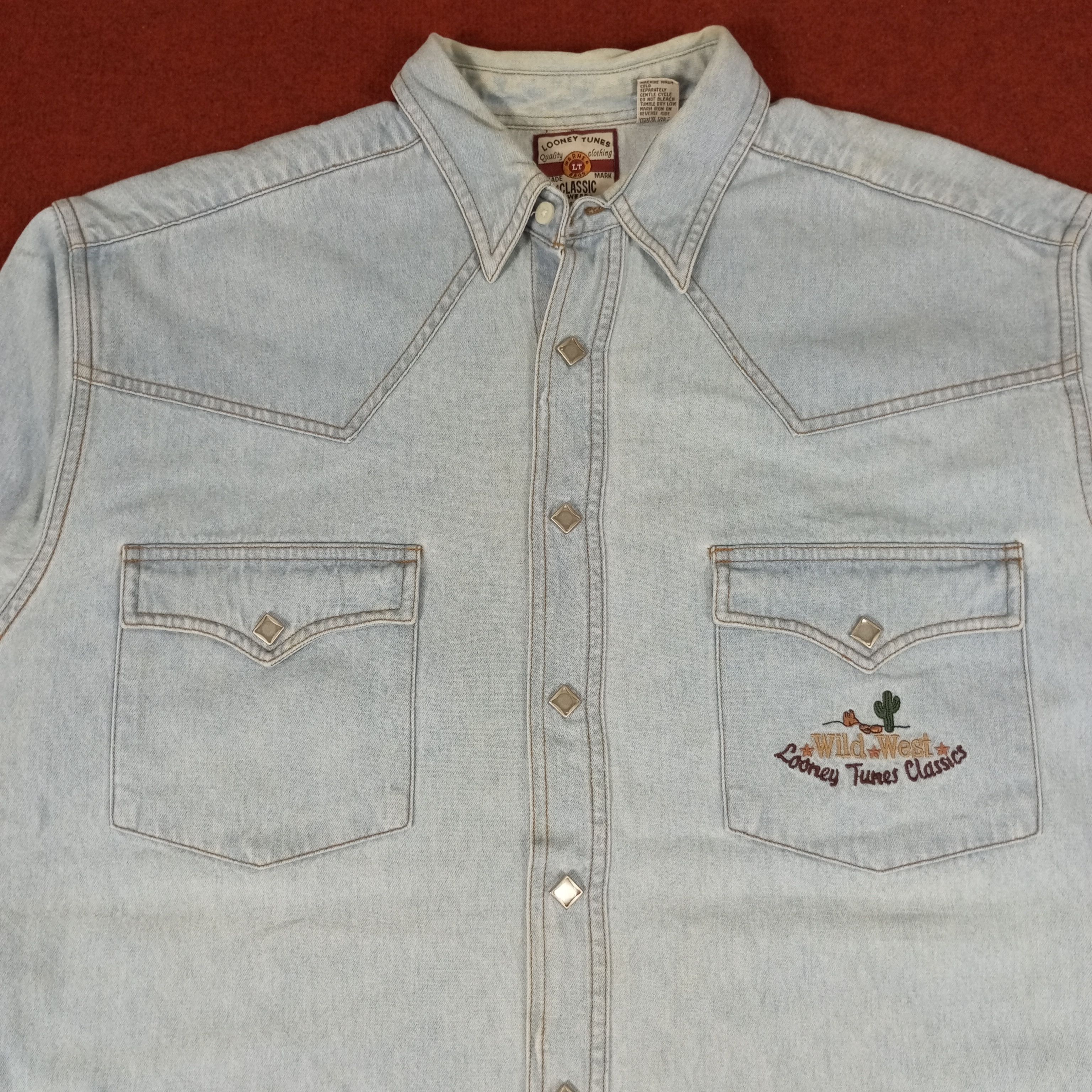 Cartoon Network × Vintage Looney Tunes Cartoon Character Classic Cowboy Design Shirt Size US L / EU 52-54 / 3 - 5 Thumbnail