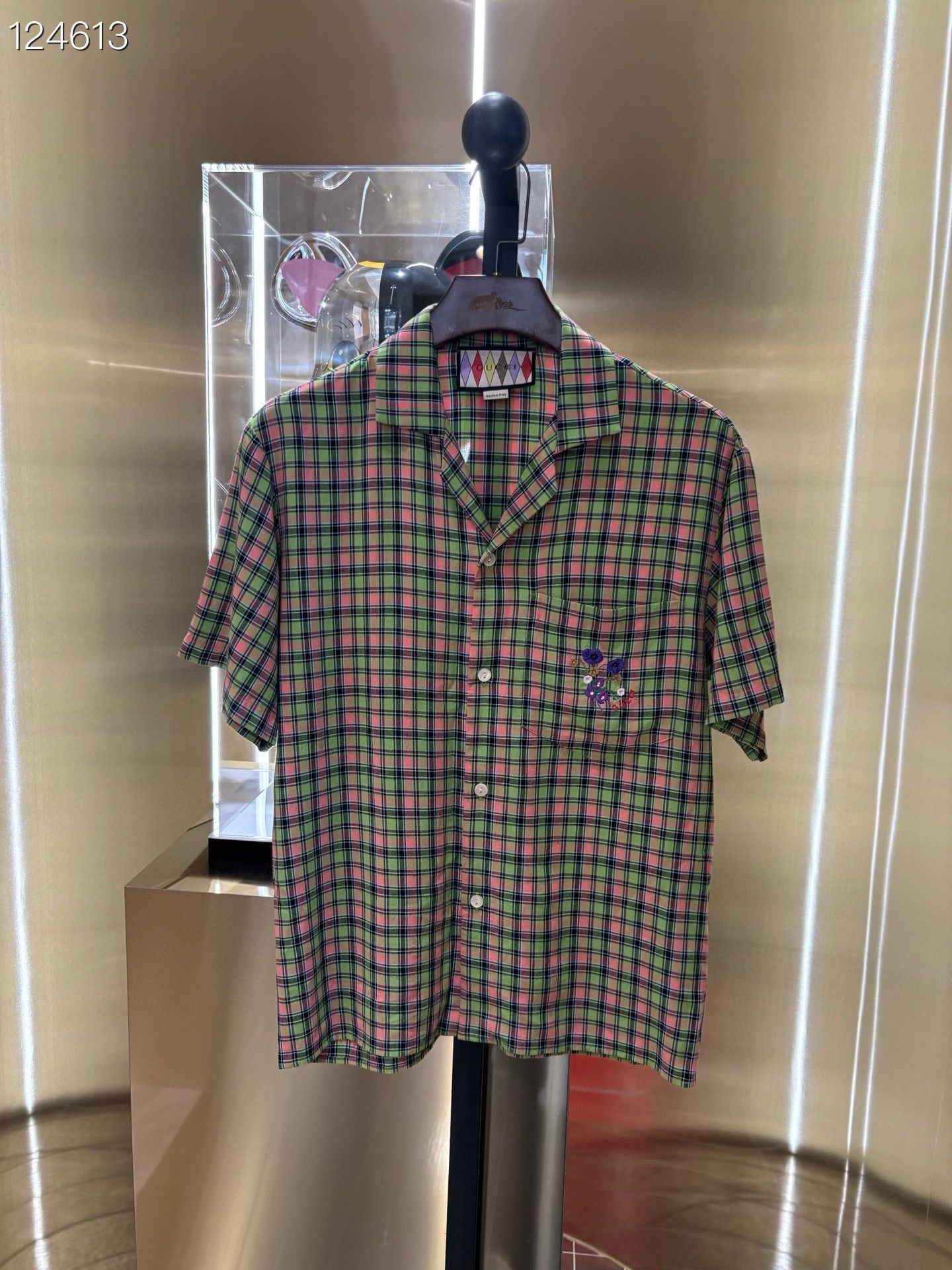 Gucci Gucci Plaid Shirt Chest Embroidery Unisex Size US S / EU 44-46 / 1 - 1 Thumbnail