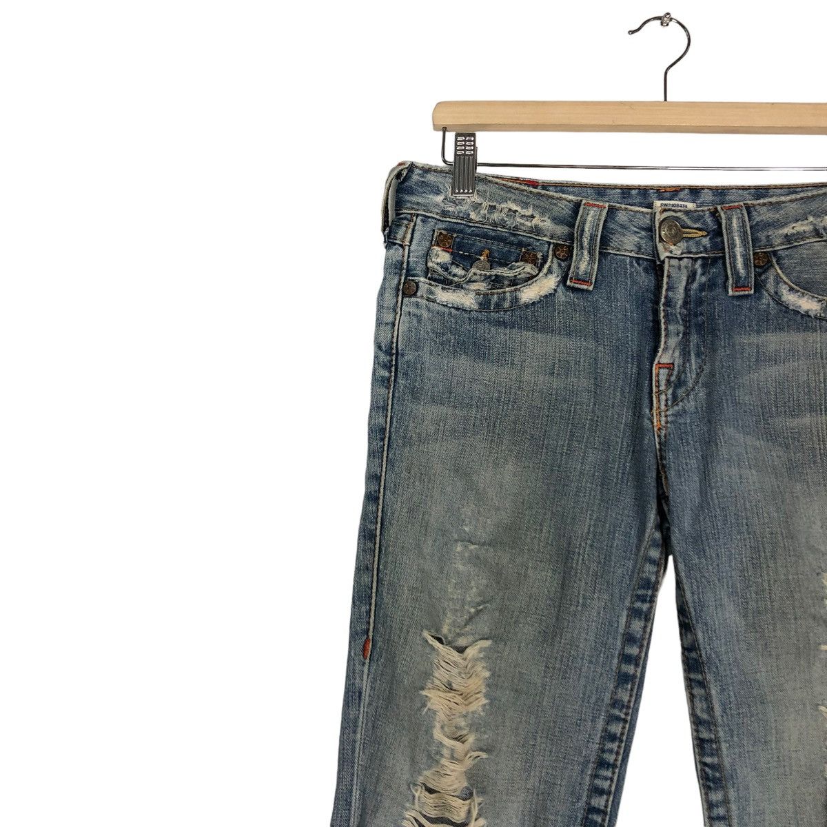 Japanese Brand 🔥VINTAGE BOW CUT DESIGN JEANS TRUE RELIGION USA Size 27" / US 4 / IT 40 - 7 Thumbnail