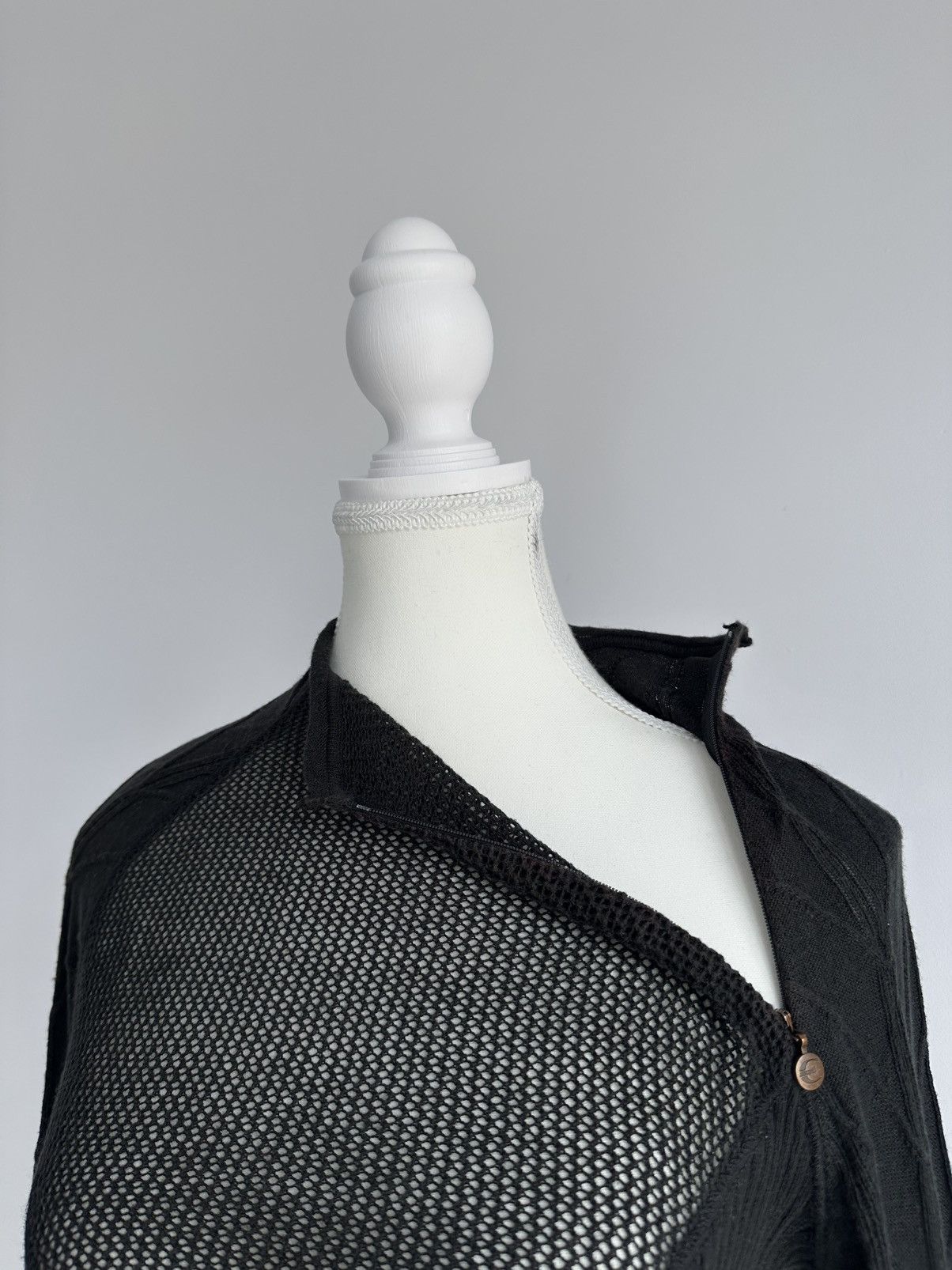 Just Cavalli 00s Just Cavalli Y2K Black Cotton Mini Mesh Dress Sz 46 Size L / US 10 / IT 46 - 7 Thumbnail