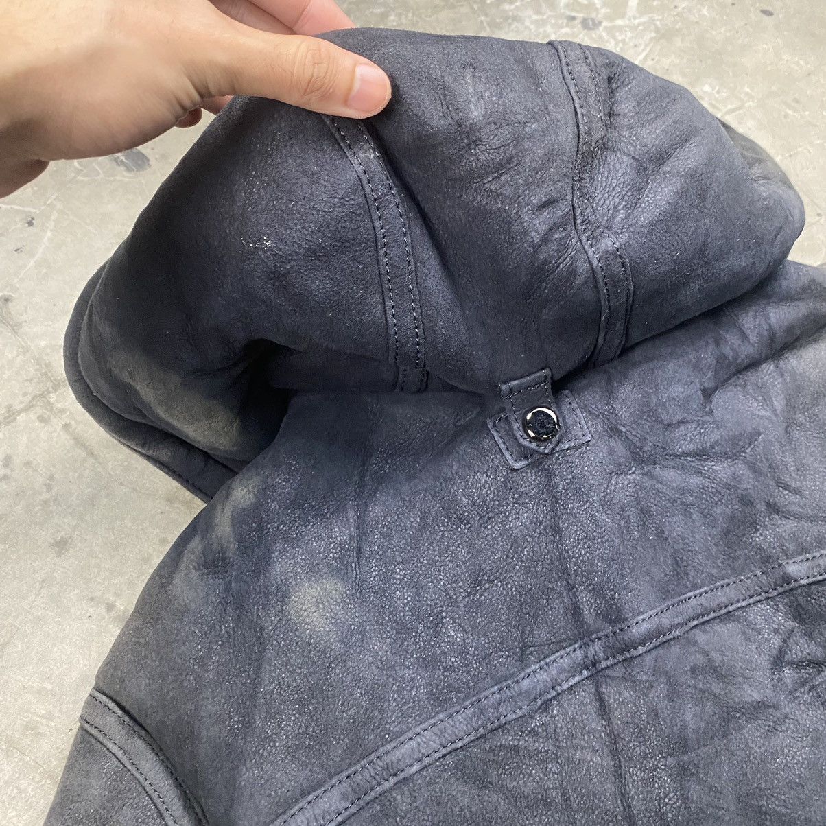 If Six Was Nine × Japanese Brand Vintage 90s Enaga Leather Fur Hooded Jacket Size US M / EU 48-50 / 2 - 13 Thumbnail