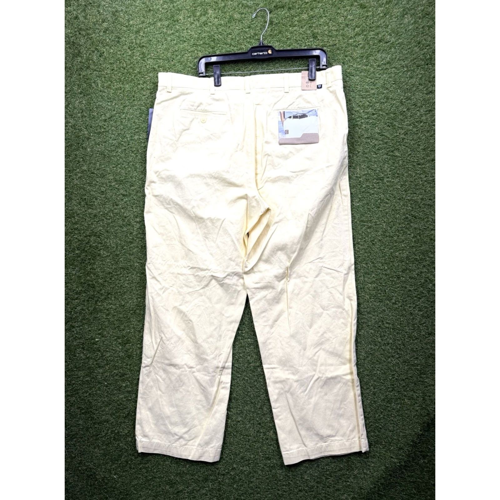 Chaps Chaps Chino Pants Mens 38x32 Yellow Classic Straight Flat Front NWT Dress casual Pocket 5-Pocket Logo Button Zip Regular 38in Inseam Mens Pants Size US 38 / EU 54 - 2 Thumbnail
