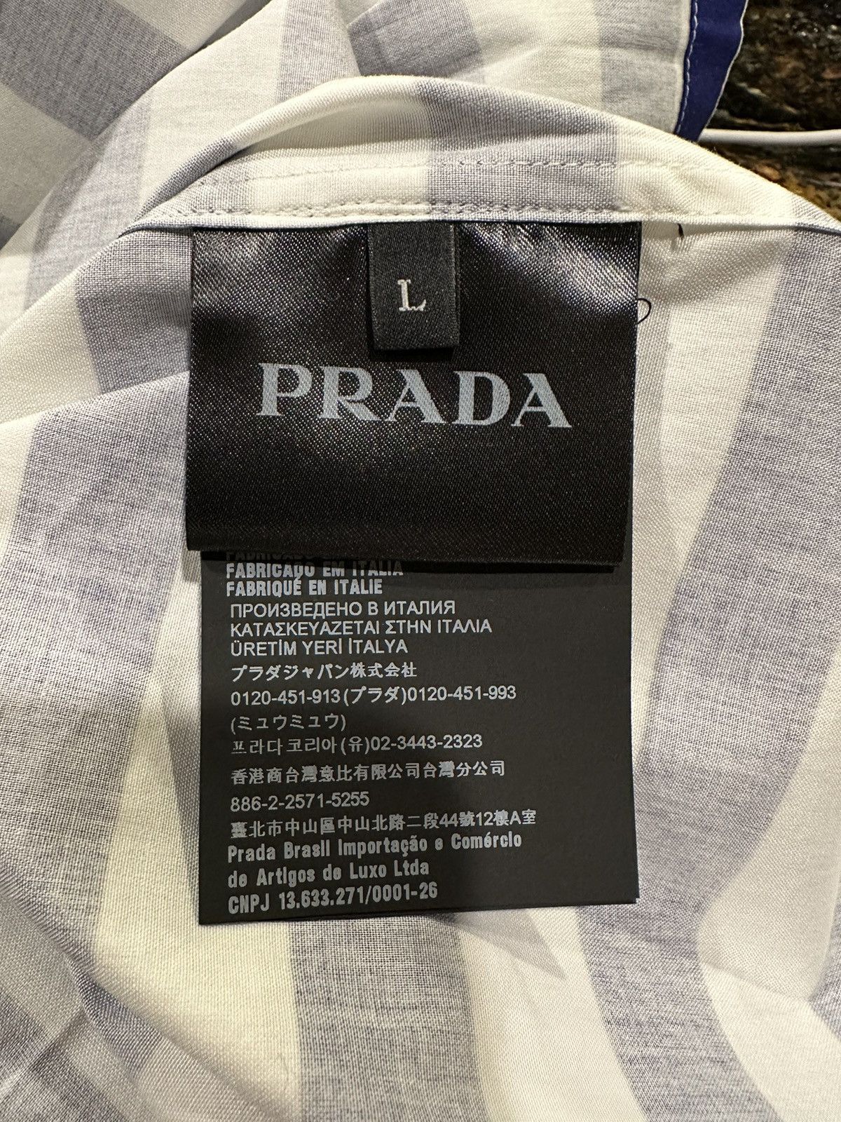 Prada Prada x Raf Simmons SS22 Camp Collar Striped Bowling Shirt Size US L / EU 52-54 / 3 - 13 Thumbnail