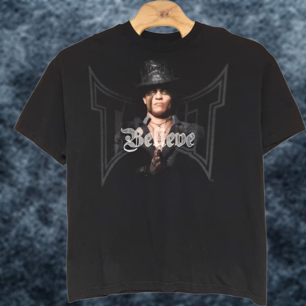 Tapout VINTAGE Tapout T-Shirt Black 2XL Crew Neck Short Sleeve Graphic Print Lewis Jr Believe UFC 2000s Sports Mens Size US XXL / EU 58 / 5 - 1 Thumbnail