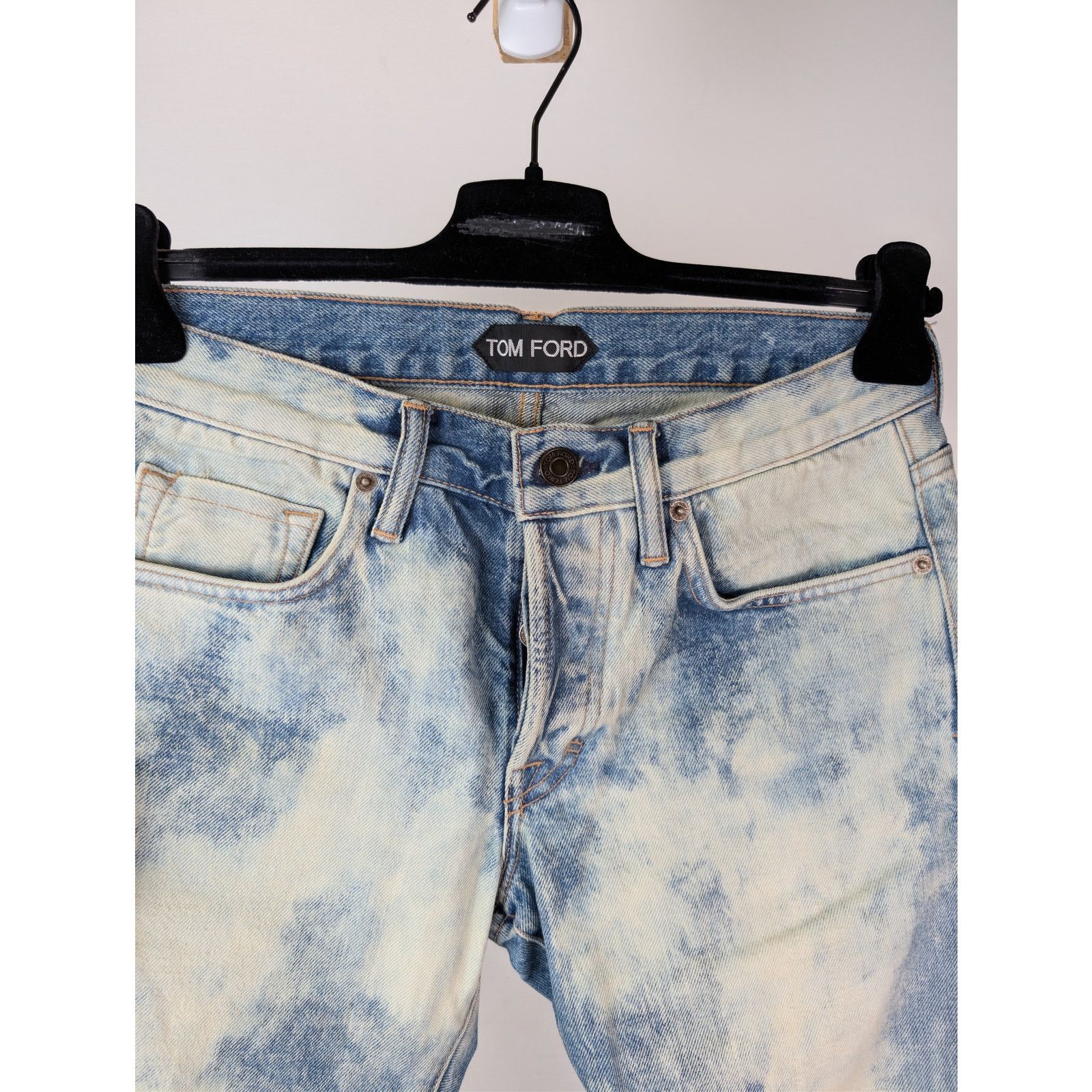 Tom Ford o1rshd1 Slim-Fit Denim Jeans in Pale Bleached Size US 30 / EU 46 - 9 Thumbnail