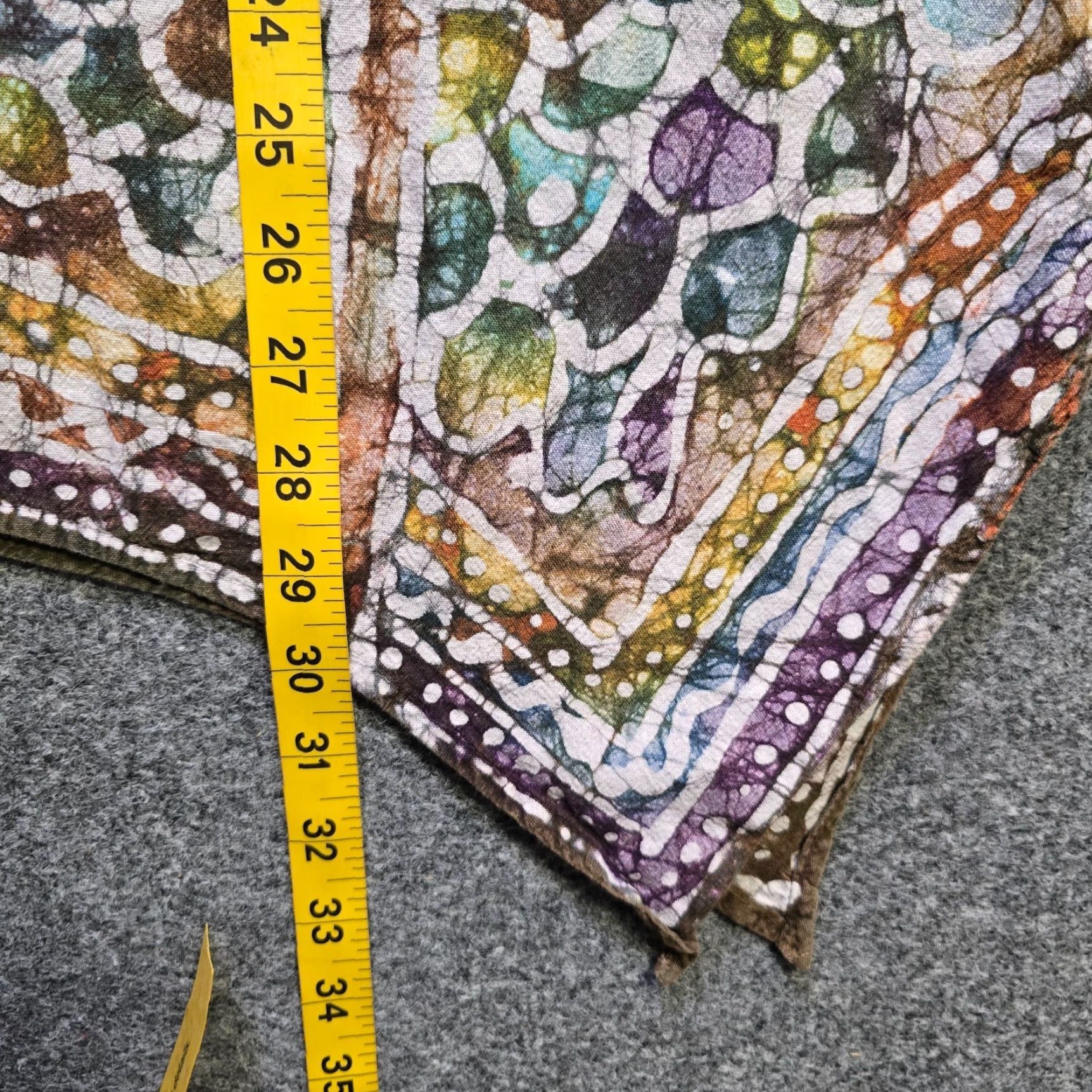 ESPIRIT Spirit Of Courage NNamdi Top Women Size Small Brown Tunic Colorful Batik African Blouse Short Sleeve V-Neck Pullover Casual Summer Spring Cotton Woven Size S / US 4 / IT 40 - 7 Thumbnail
