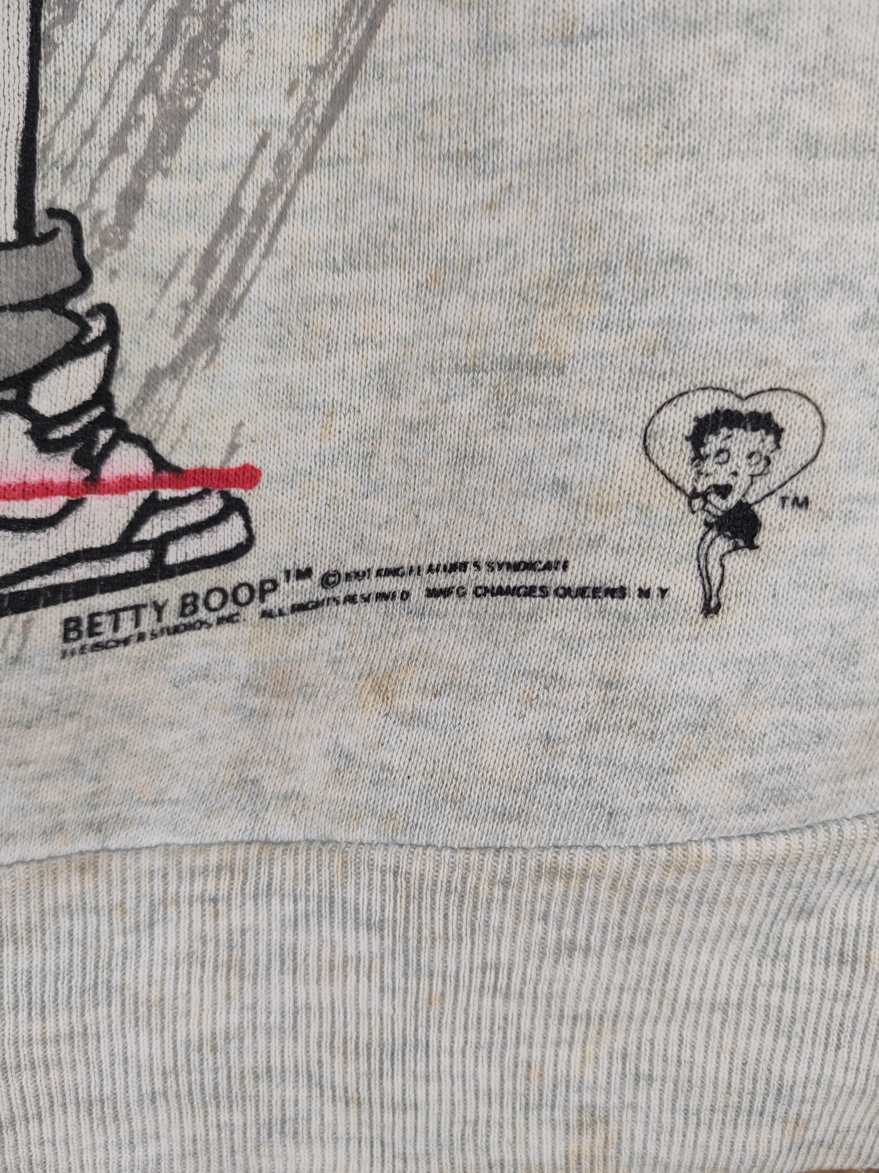 Japanese Brand DL 80' Vintage Betty Boop Sweatshirts #46-174 Size M / US 6-8 / IT 42-44 - 3 Thumbnail