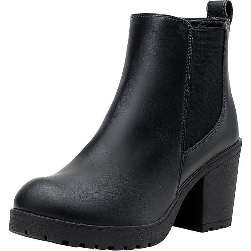 Other New Vepose Womens Size 8.5 Black 3" Heel Ankle Boot Round Cl Size US 8.5 / IT 38.5 - 1 Thumbnail