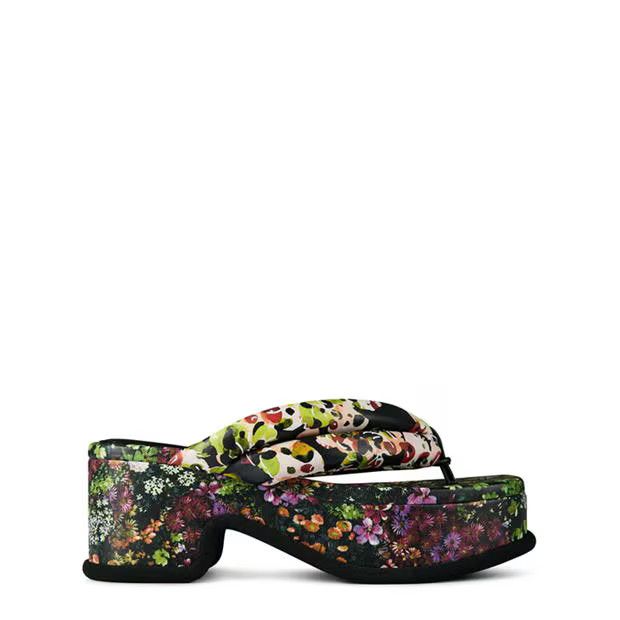 Dries Van Noten o1g2r1mq1024 Floral Print Leather Sandals in Multicolor Size US 9 / IT 39 - 1 Thumbnail