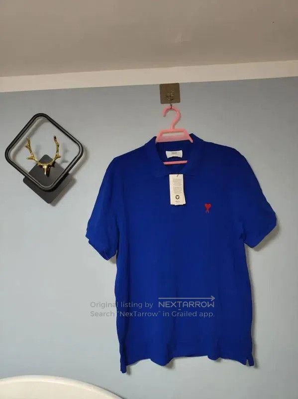AMI AMI Light Blue Cotton Men's Polo Shirt . Size US XL / EU 56 / 4 - 1 Thumbnail