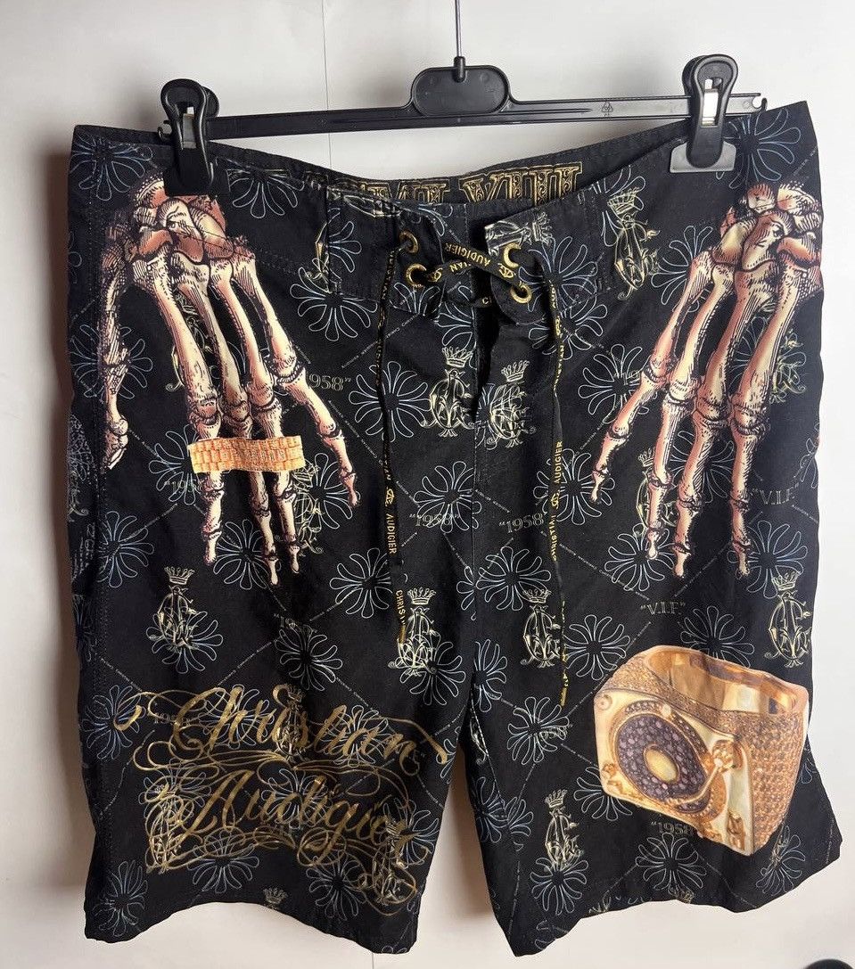 Christian Audigier × Ed Hardy Christian Audigier Ed Hardy Rare Print Shorts Size 32 Size US 32 / EU 48 - 3 Thumbnail