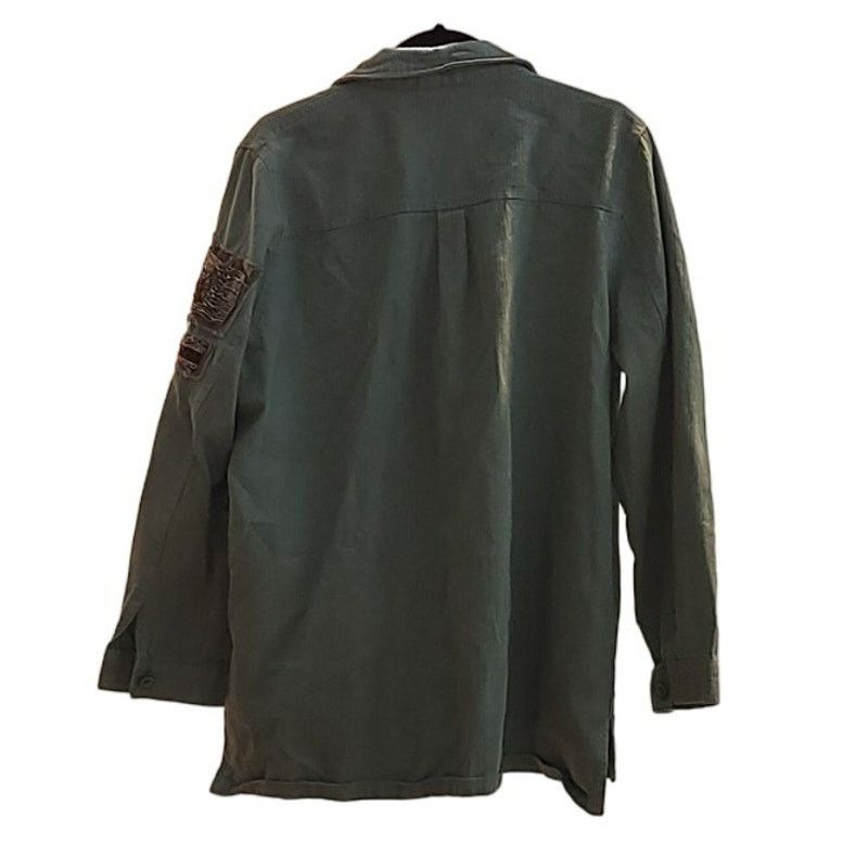 Other Olive Green Army Military Jacket with Patch Detail Size XL Size XL / US 12-14 / IT 48-50 - 2 Thumbnail