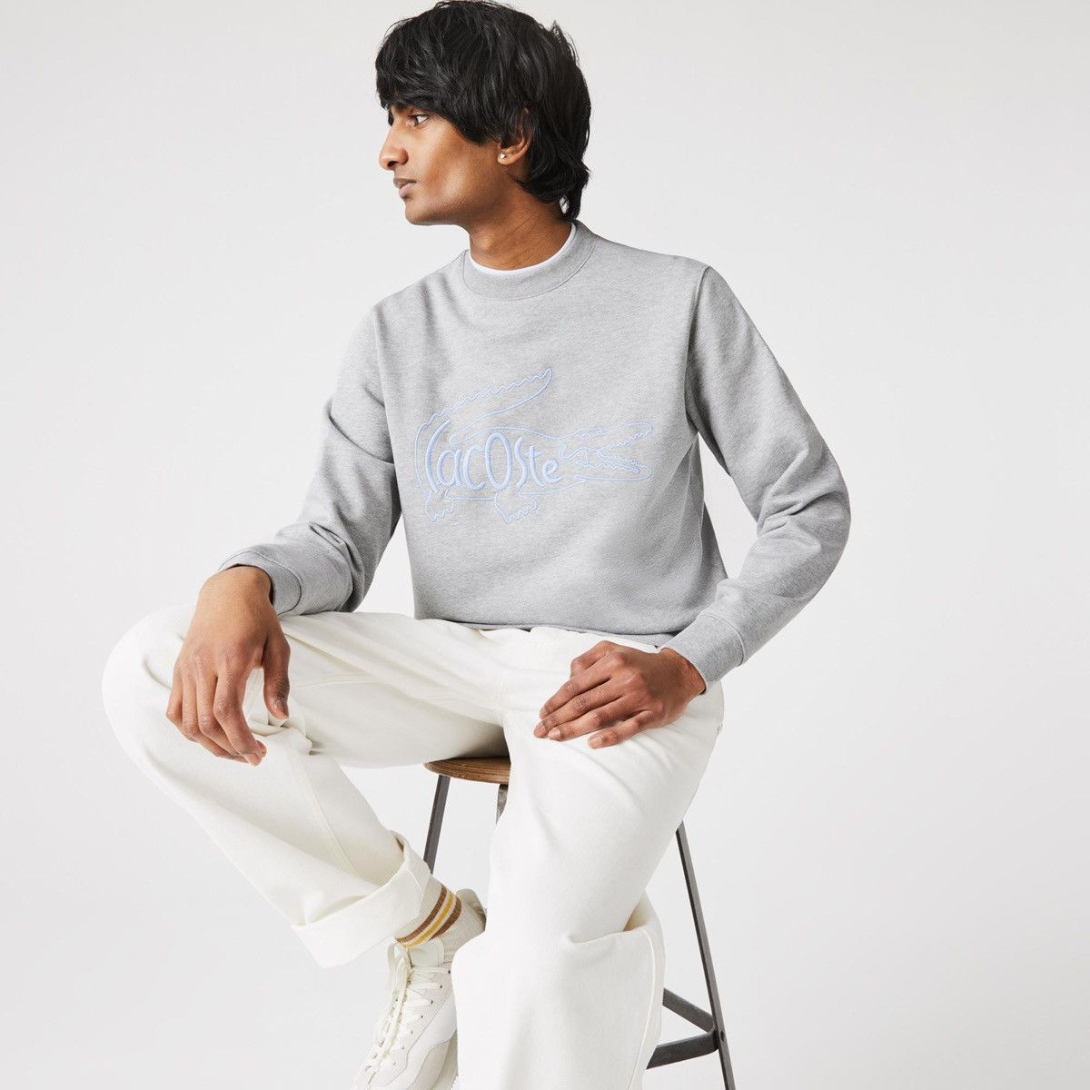 Lacoste 🇫🇷 Lacoste Embroidered Crocodile Sweatshirt College Style Y2K Size US M / EU 48-50 / 2 - 3 Thumbnail