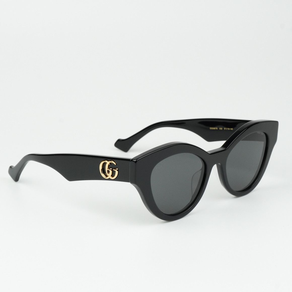 Gucci NEW Gucci GG0957S 002 Black Grey Unisex Oval Sunglasses Size ONE SIZE - 5 Thumbnail