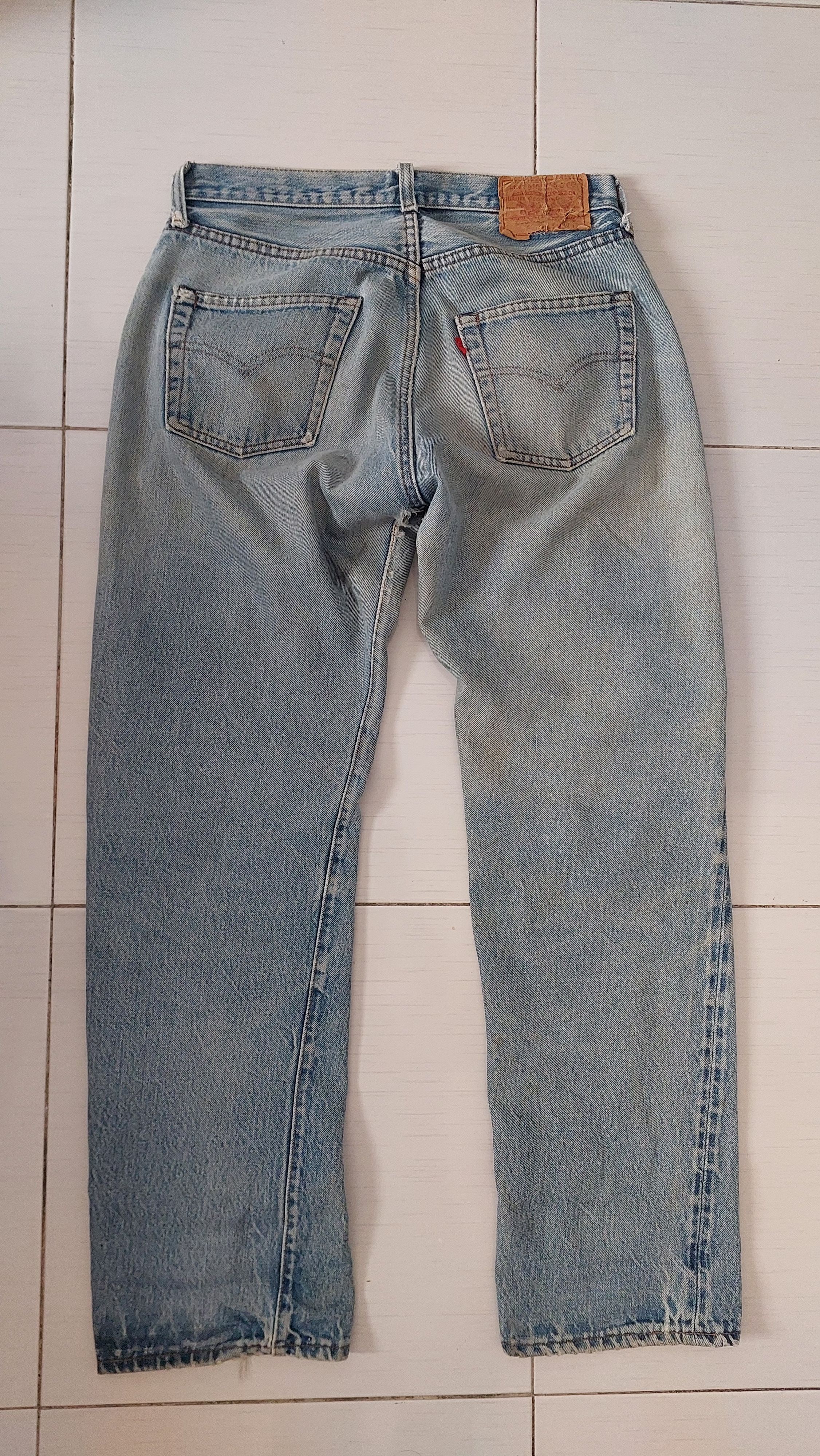 Levi's Vintage Clothing Vintage 80s Levi's 501 Selvedge Distressed Jeans Pant Size US 29 - 7 Thumbnail