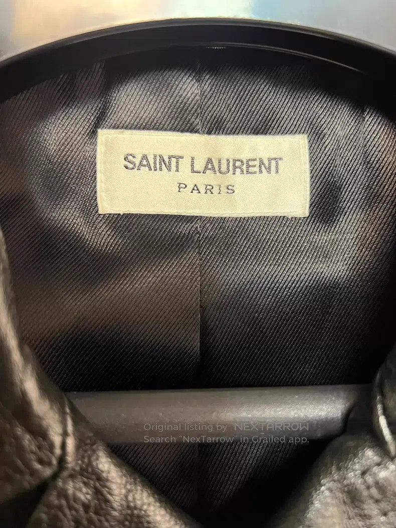 Saint Laurent Paris Saint Laurent Paris Calf Leather Notched Lapel Double Brea Size US M / EU 48-50 / 2 - 3 Thumbnail