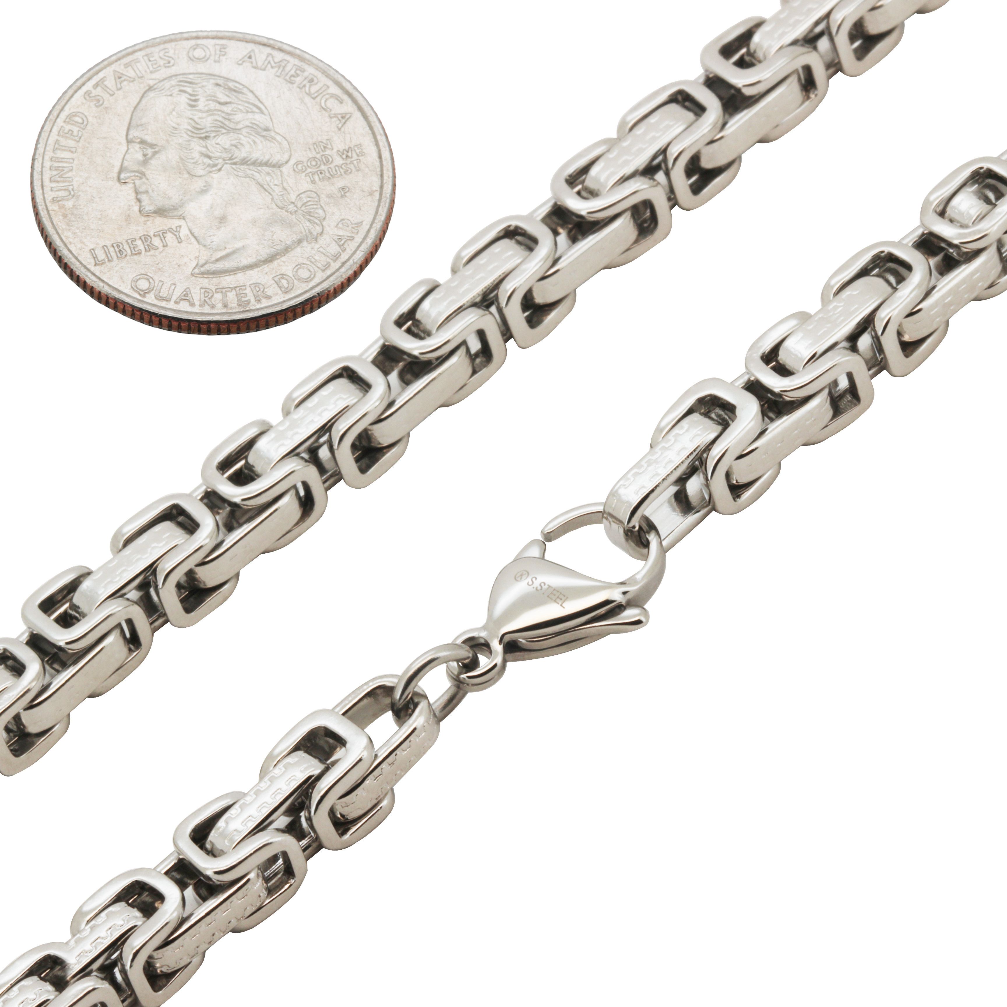 Other 316L Stainless Steel 6mm Byzantine Bracelet 8” Size ONE SIZE - 2 Thumbnail