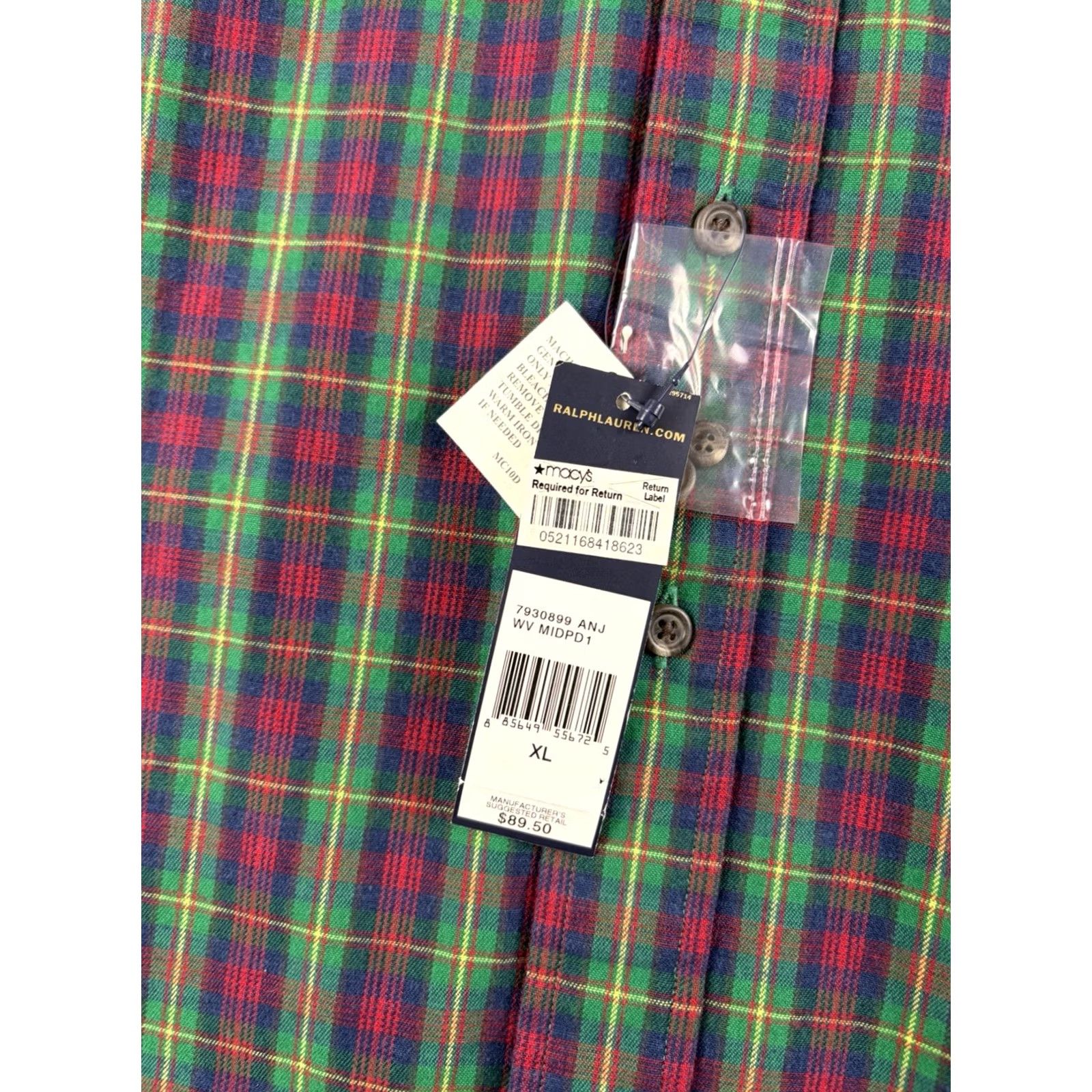 Polo Ralph Lauren Polo Ralph Lauren Shirt Men XL Multicolor Plaid Button-Down Cotton Pony Mens Shirt XL Multicolor Plaid Button-Down Cotton Pony Size US XL / EU 56 / 4 - 4 Thumbnail