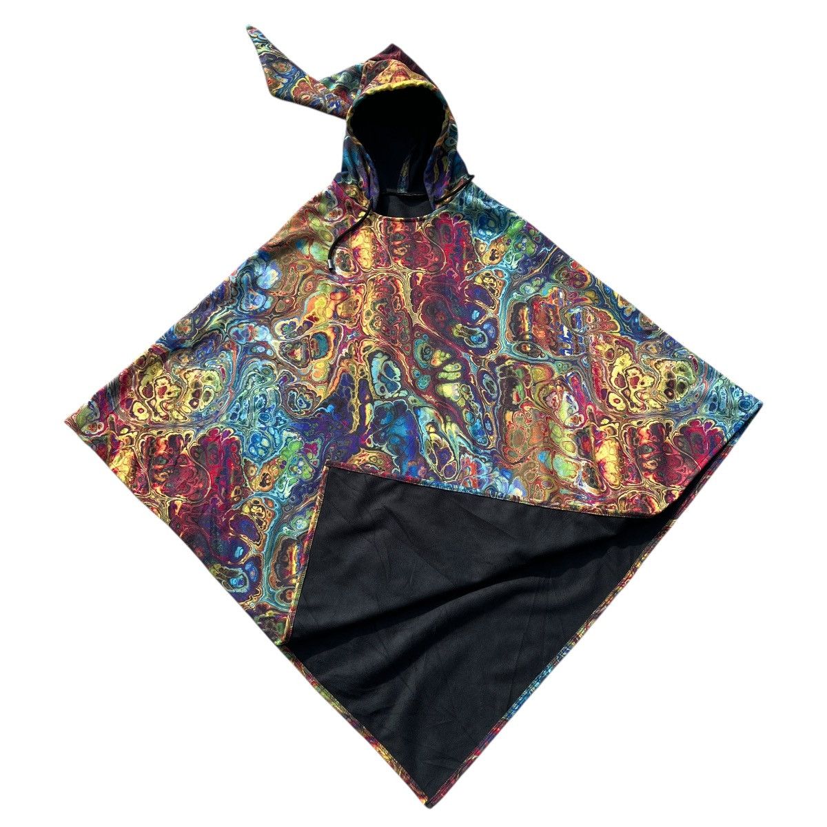 Vintage Psychedelic Hooded Poncho Size US XL / EU 56 / 4 - 1 Thumbnail