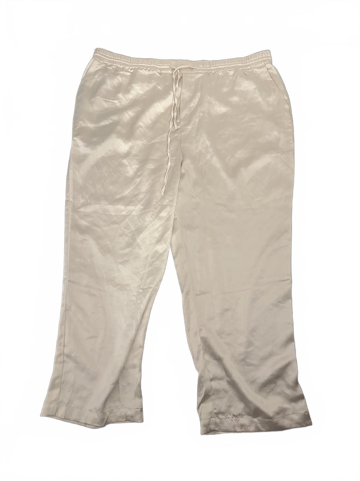 Other Soft Ivory Satin Lounge Pants Size 42" / US 20 - 1 Thumbnail