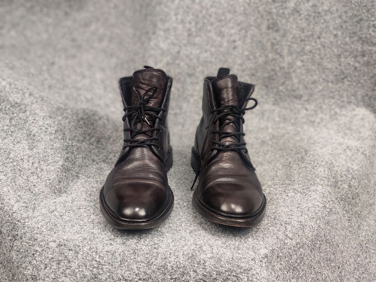 Oliver Sweeney Oliver Sweeney Dark Brown Calf Leather Derby Combat Boots Size US 10.5 / EU 43-44 - 3 Thumbnail