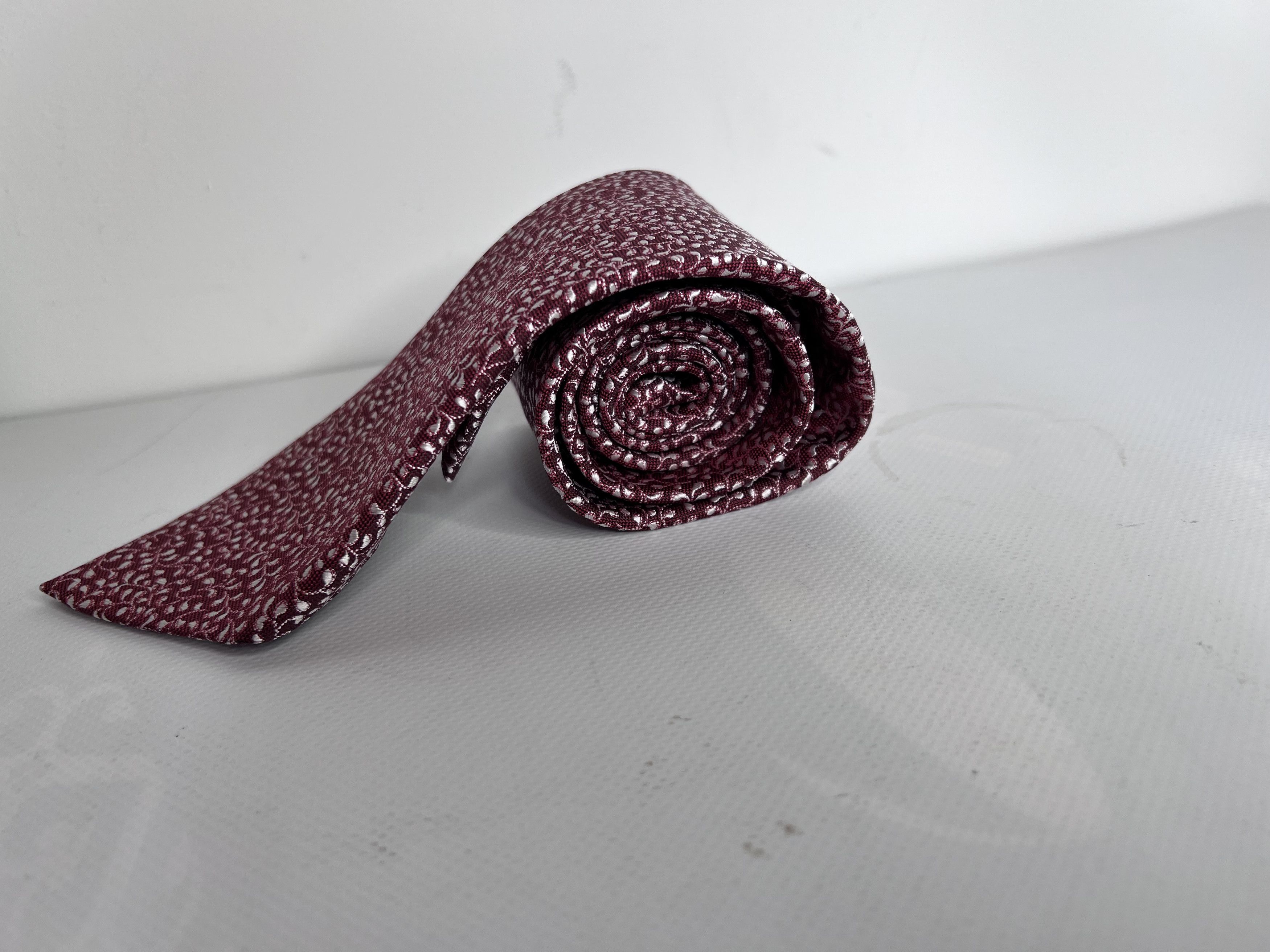 Ermenegildo Zegna ERMENEGILDO ZEGNA SILK NECK TIE ITALY LUXURY FLORAL RED Size ONE SIZE - 3 Thumbnail