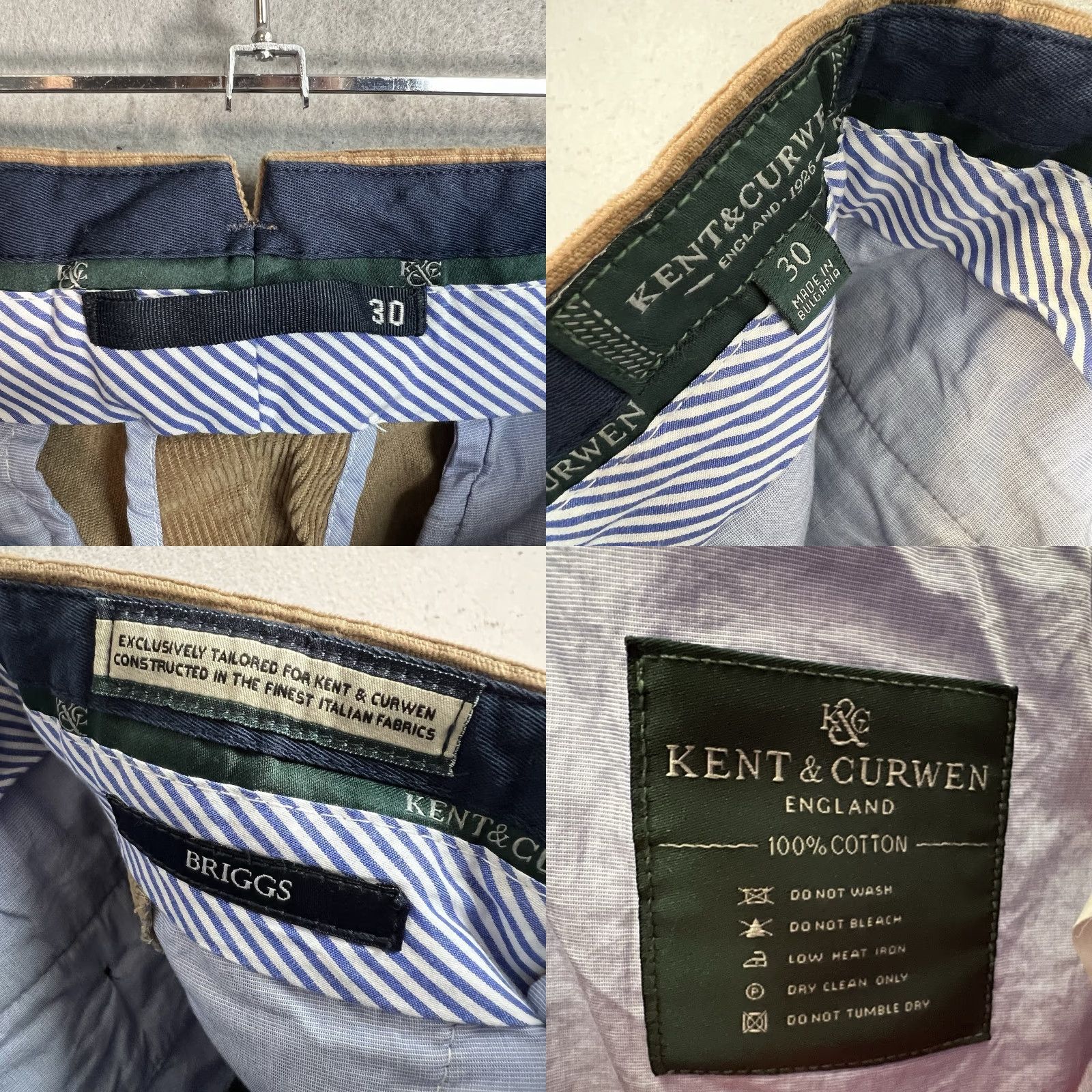 Vintage VINTAGE Kent & Curwen England Briggs Corduroy Pants Adult 30 Beige Straight Leg Mens Size US 30 / EU 46 - 8 Thumbnail