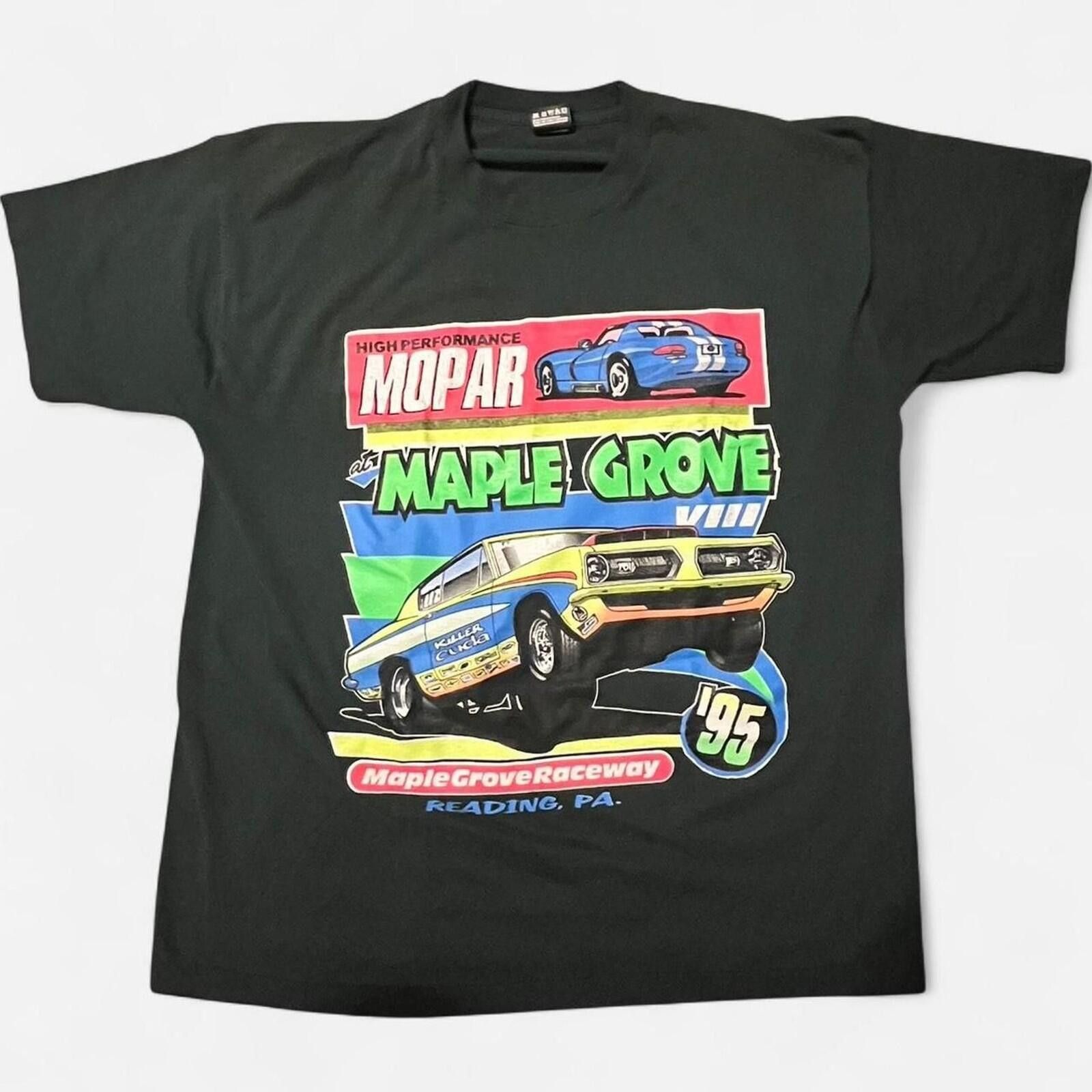 Fruit Of The Loom Vintage 1995 Maple Grove Drag Raceway MOPAR Graphic Tee XL Size US XL / EU 56 / 4 - 1 Thumbnail