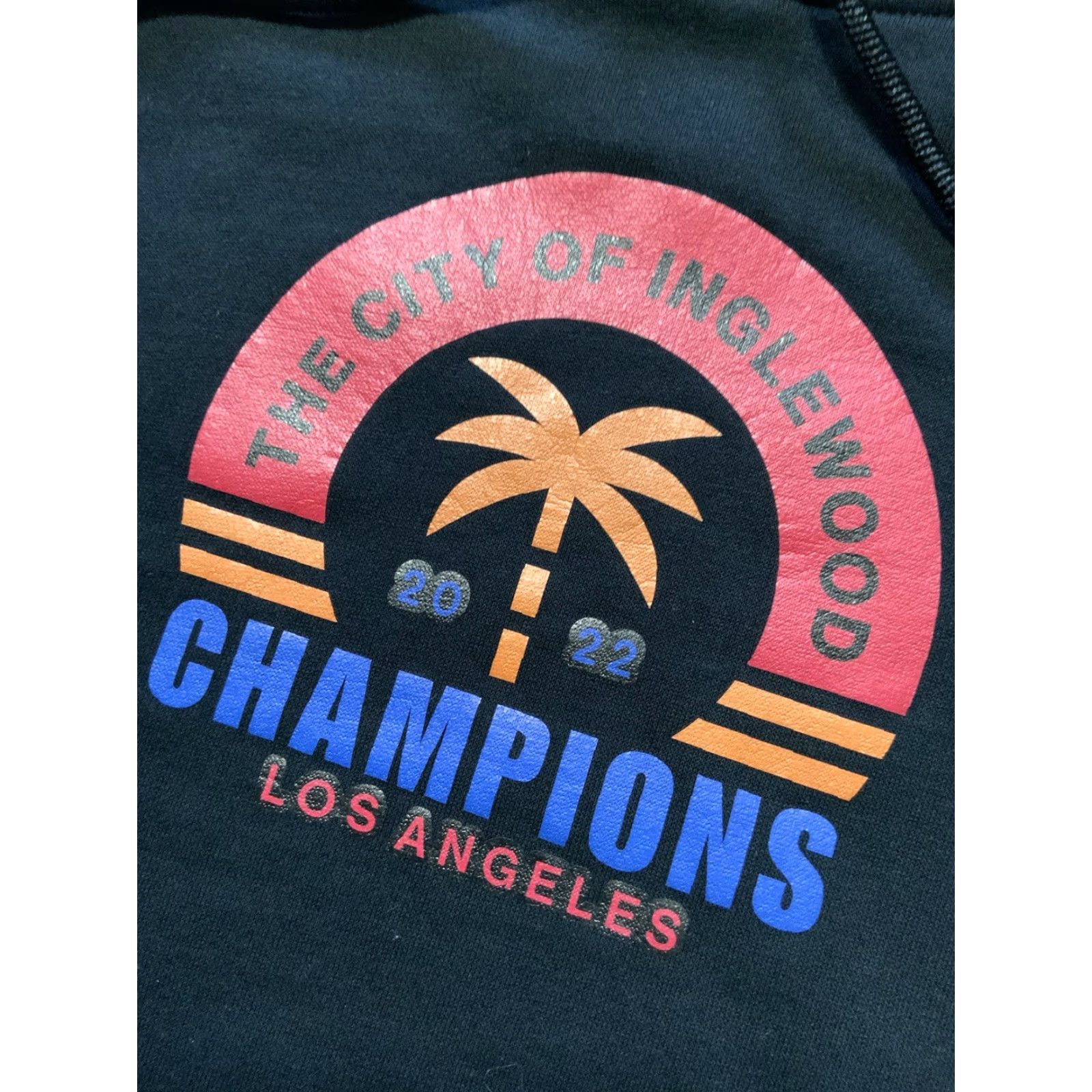 Jordan Brand VINTAGE Air Jordan City Of Inglewood 2022 Champions Los Angeles Pullover Hoodie Sz. M Mens Black Size US M / EU 48-50 / 2 - 5 Thumbnail