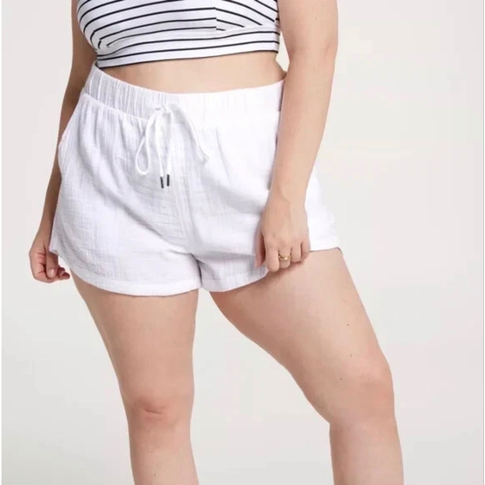 Other Calia Women's High Waisted Swim Board Short, White, XXL Size 40" / US 18 - 1 Thumbnail