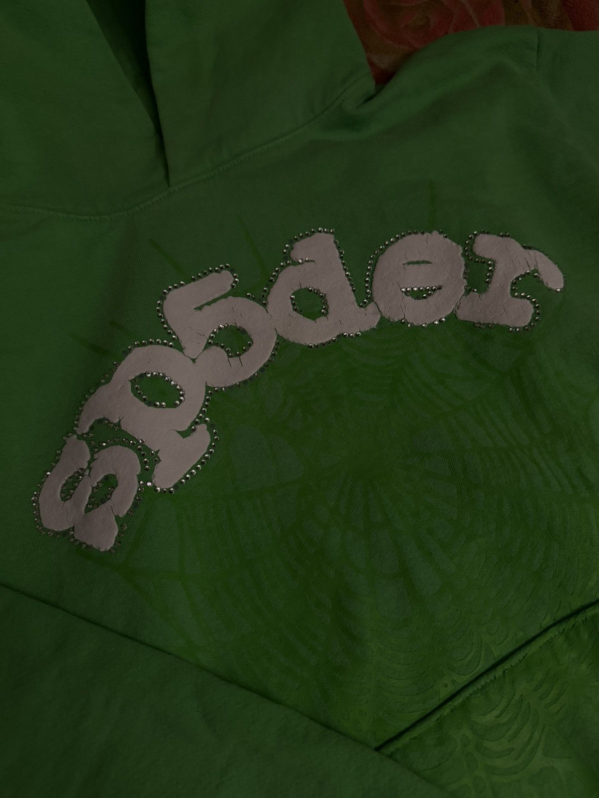Sp5der Sp5der Slime Green Web Rhinestone Hoodie Size US M / EU 48-50 / 2 - 2 Thumbnail