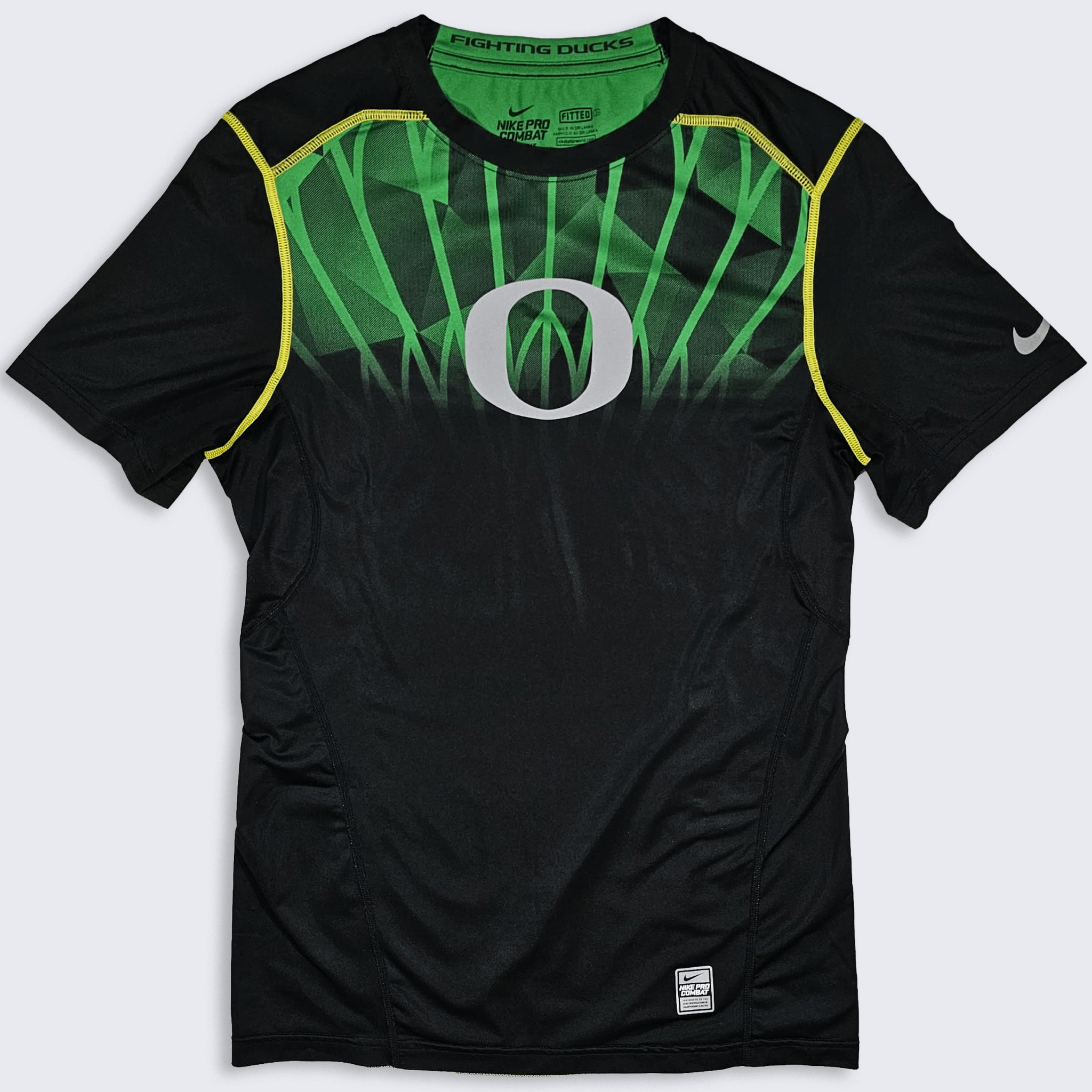 Nike Oregon Ducks Nike Pro Combat Player Issued Football Shirt Size US S / EU 44-46 / 1 - 1 Thumbnail