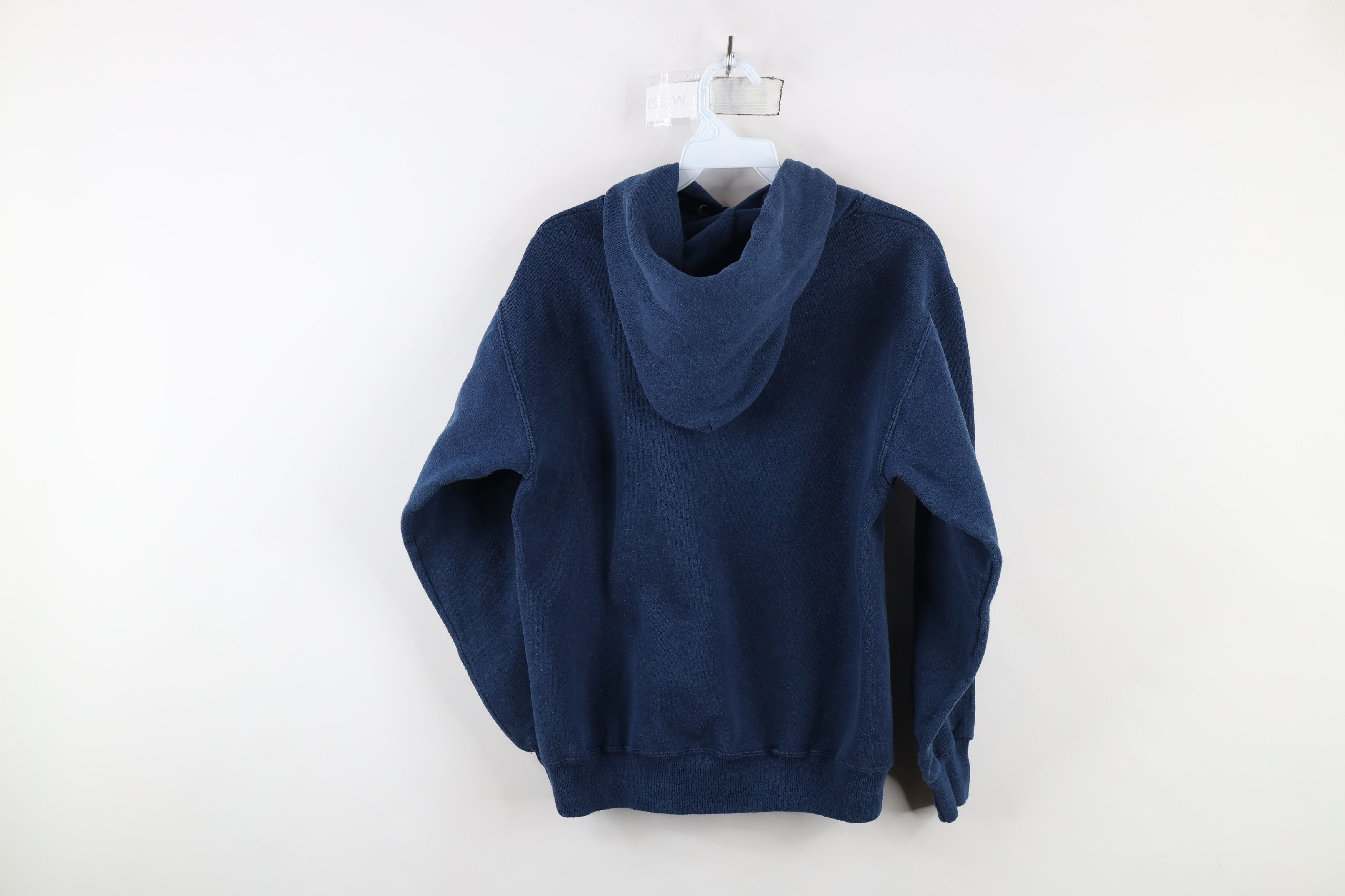 Vintage Vintage 80s 90s Streetwear Blank Hoodie Sweatshirt Blue USA Size US S / EU 44-46 / 1 - 13 Thumbnail