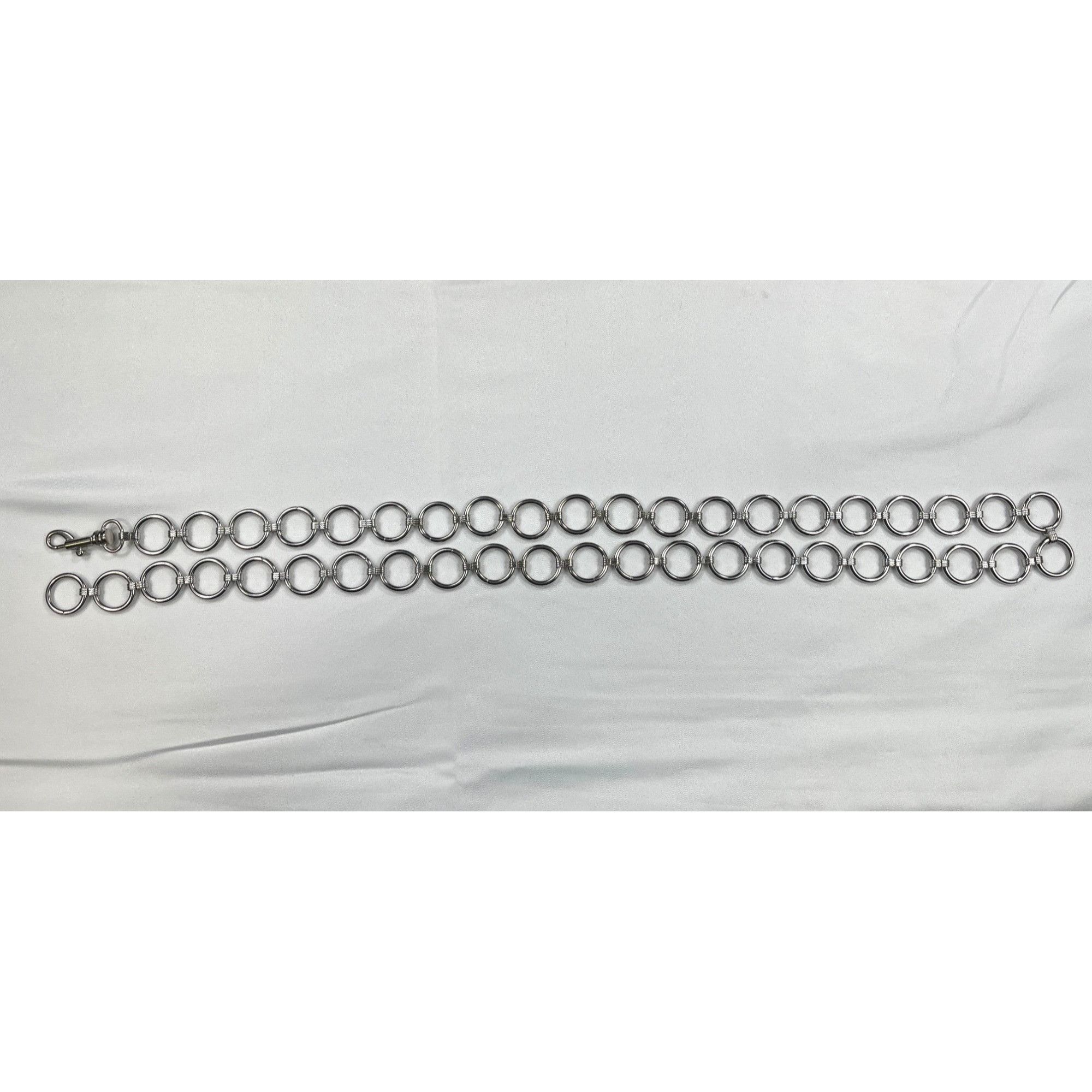 Other Womens Silver Tone Circular Link Chain Belt SKU 7573 Size ONE SIZE - 1 Thumbnail