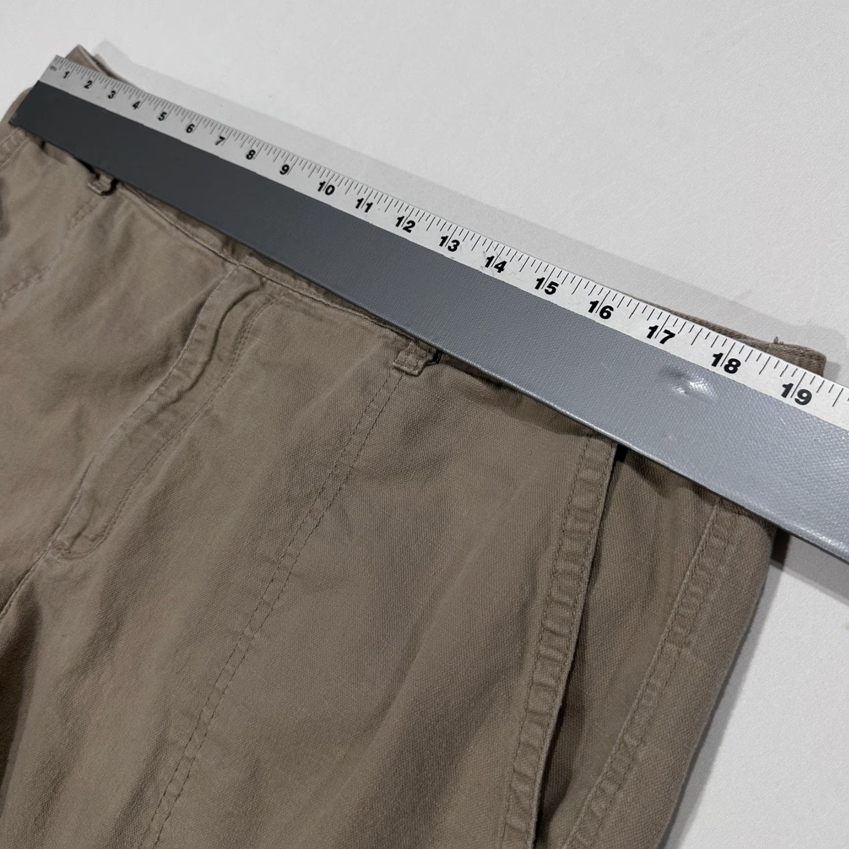 Gap Gap Women Pants 20 Beige Girlfriend Jogger Tapered Cuffed Cotton High Waist Size 42" / US 20 - 5 Thumbnail
