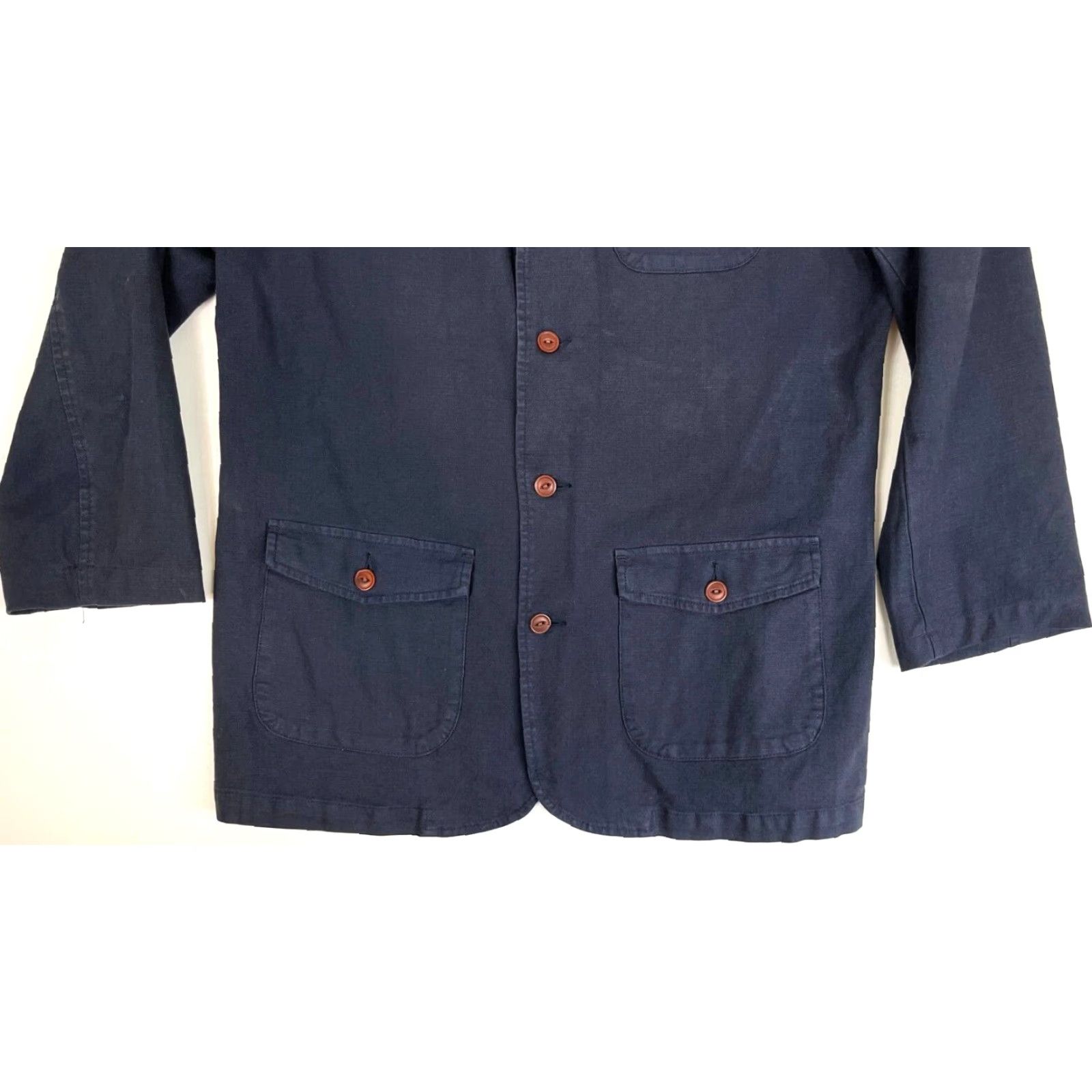 Vintage Linksoul Men’s 4-Button Blazer Jacket Navy XL Blazer Jackets Clothing Men’s XL Navy Classic Size 46R - 6 Thumbnail