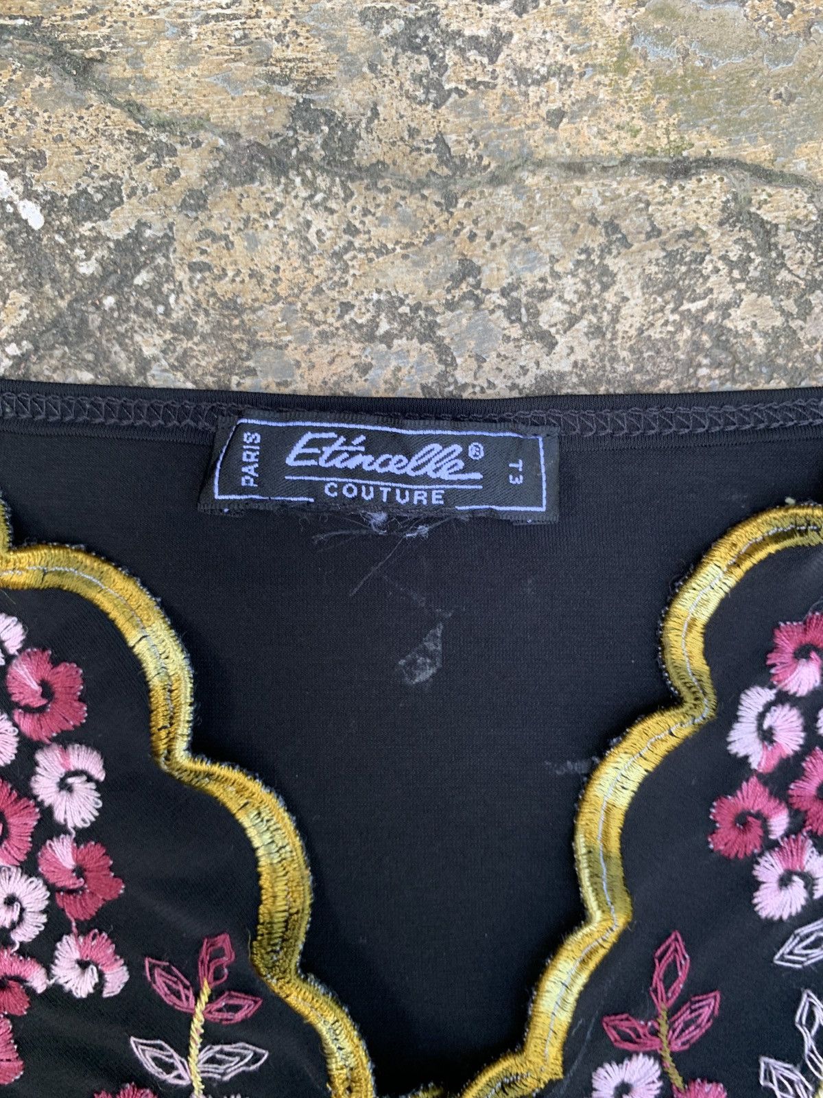 Designer × Seditionaries y2k Etincelle Couture Paris Flower Embroidery Longsleeve Top Size M / US 6-8 / IT 42-44 - 5 Thumbnail