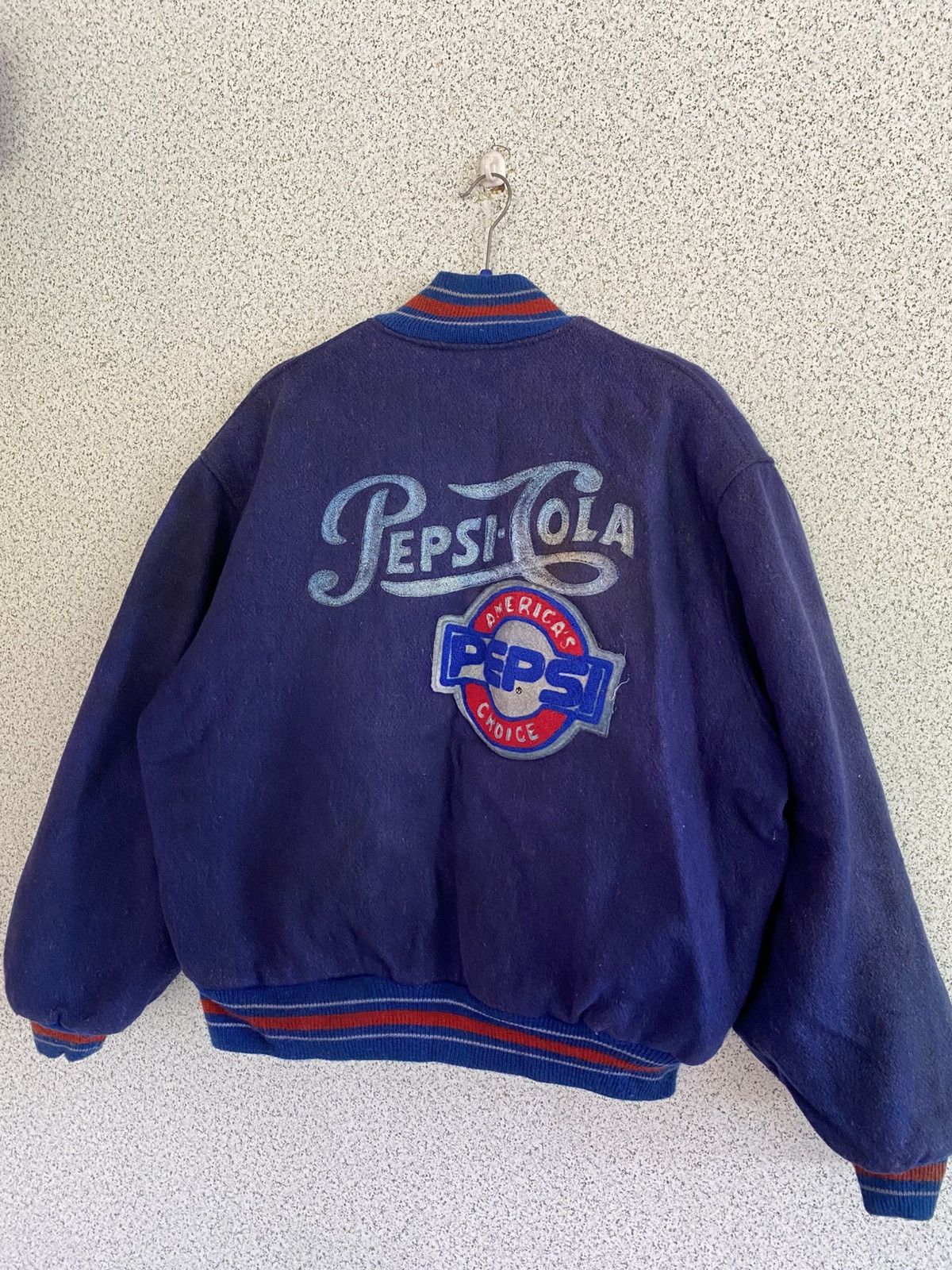 Pepsi VINTAGE Pepsi Cola Varsity Jacket 100 cotton Wool 🔥 Size US M / EU 48-50 / 2 - 3 Thumbnail