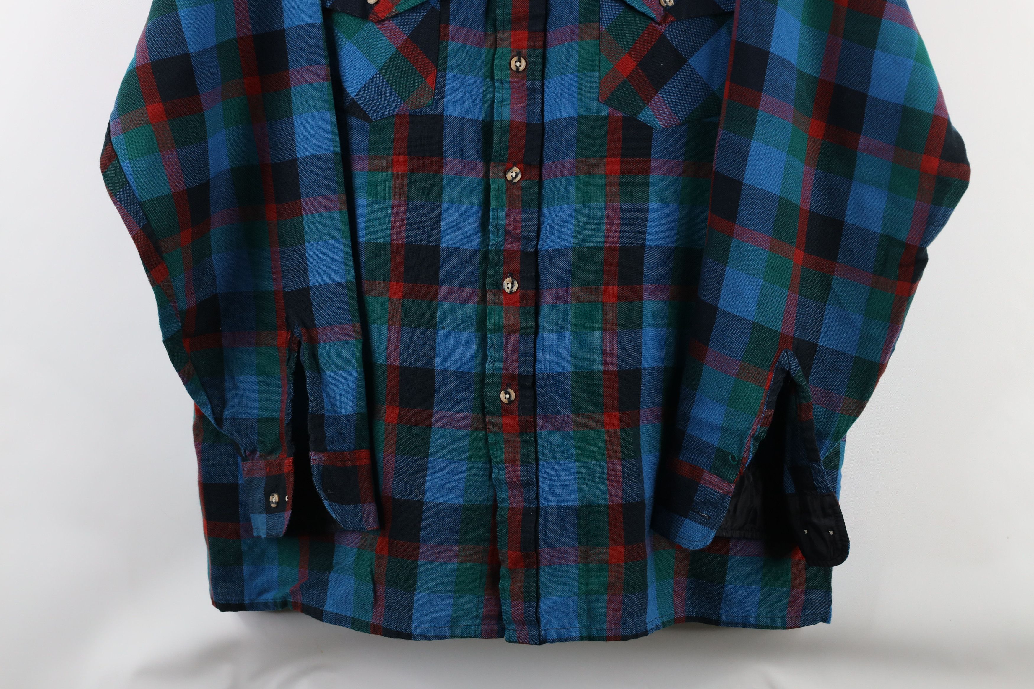 Vintage Vintage 90s Streetwear Collared Button Shirt Rainbow Plaid Size US XL / EU 56 / 4 - 3 Thumbnail