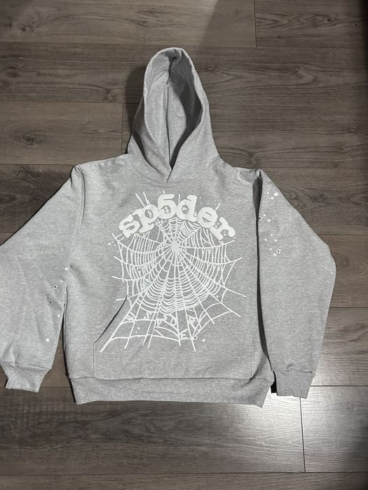 Spider Worldwide Sp5der OG Web Hoodie grey | Grailed