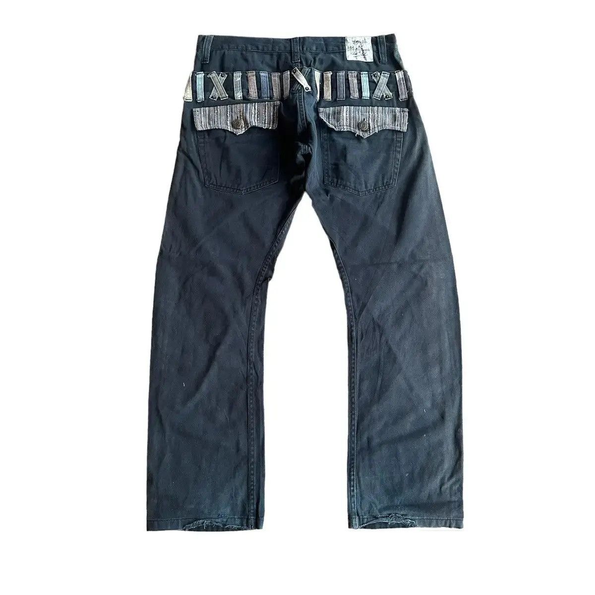 Seditionaries SICKS!! DOMINATE Jeans Double Waist Bondage Curve Leg Faded Size US 32 / EU 48 - 2 Thumbnail