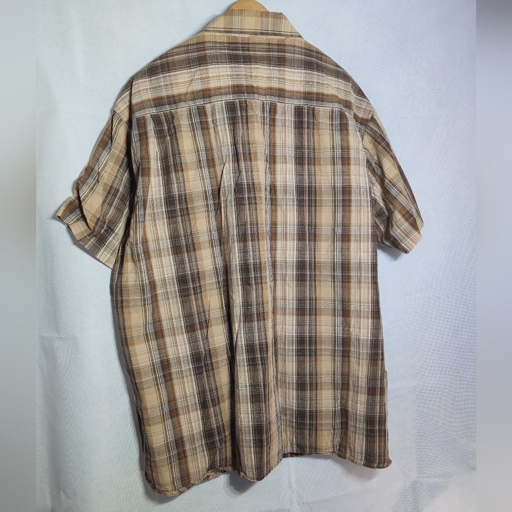 Dickies Dickies Brown and Yellow Sz 2XL Casual Button Down Shirt Size US XXL / EU 58 / 5 - 4 Thumbnail