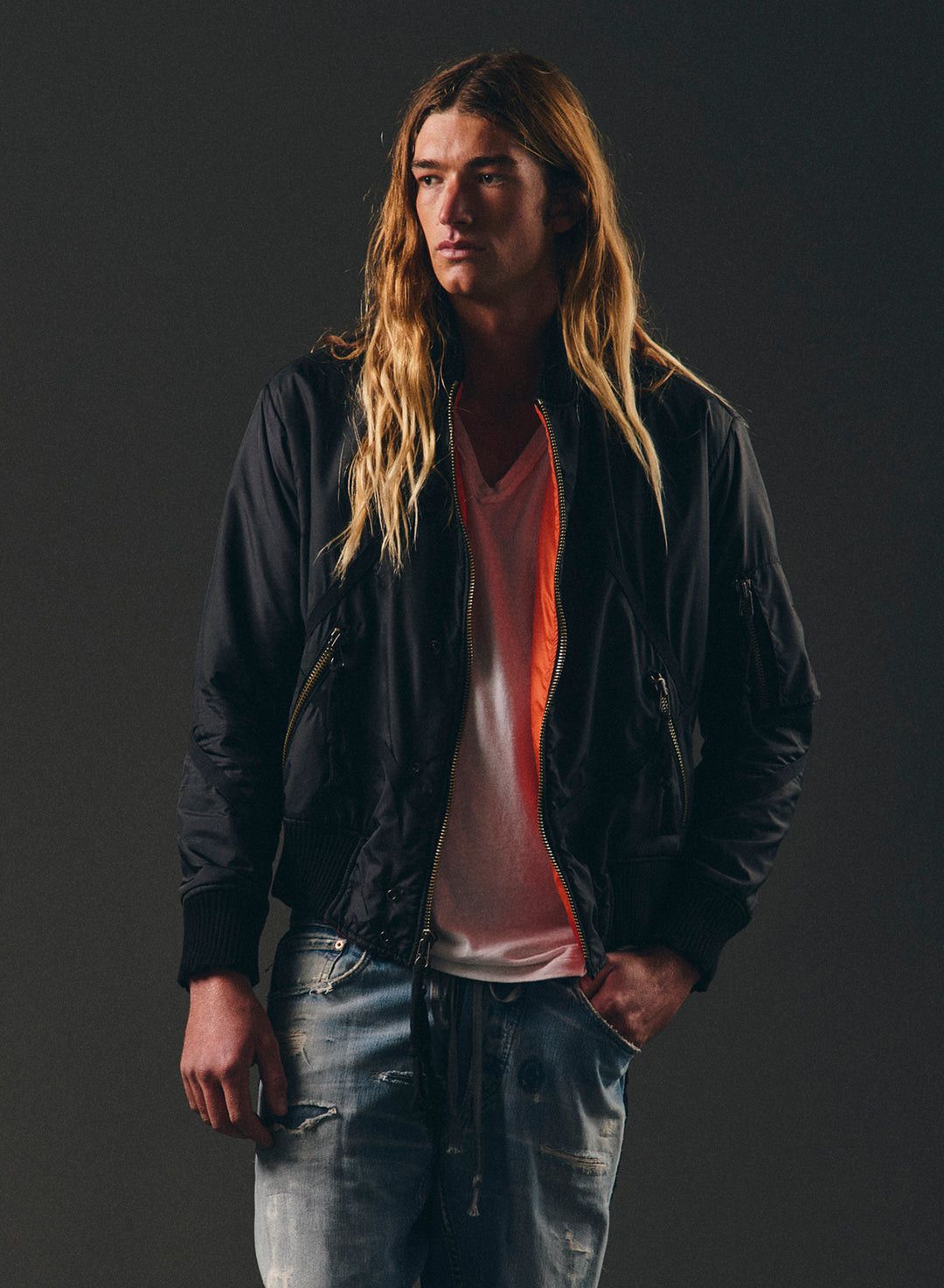 Greg Lauren $1350 Greg Lauren Black Nylon Flight Jacket Size US M / EU 48-50 / 2 - 2 Thumbnail