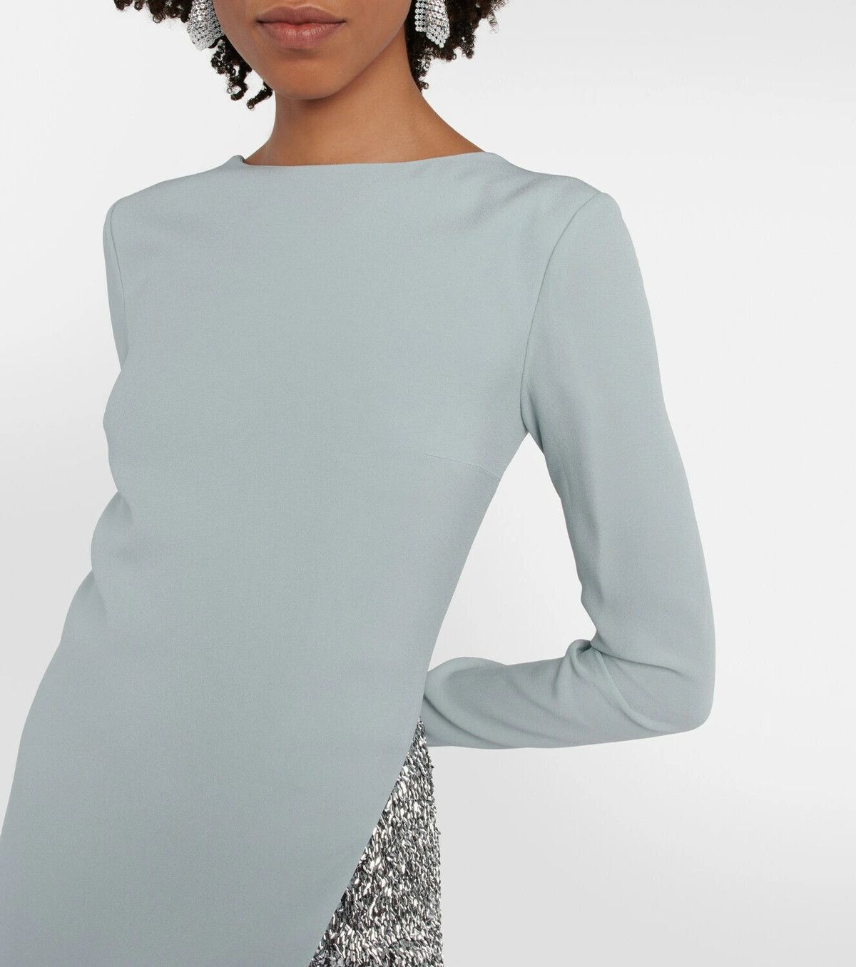 Givenchy o1srvl11e0125 Sequined Maxi Dress in Light Blue/Silver Size M / US 6-8 / IT 42-44 - 5 Thumbnail