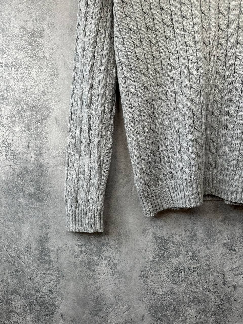 Lauren Ralph Lauren Lauren Ralph Lauren Cable Knit V-Neck Sweater Gray Jumper Size M / US 6-8 / IT 42-44 - 7 Thumbnail