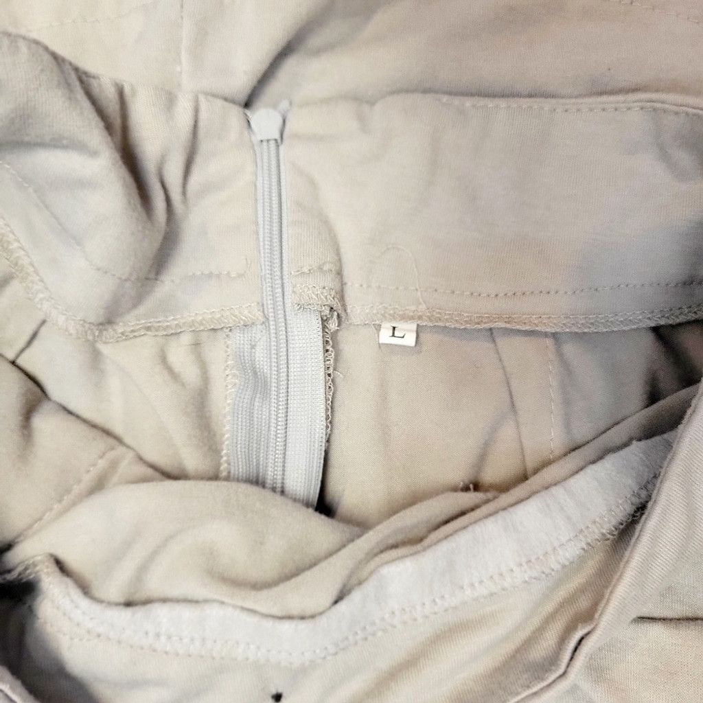 Other Beige Mini Skirt with Button Detail And Pockets Size 30" / US 8 / IT 44 - 3 Thumbnail