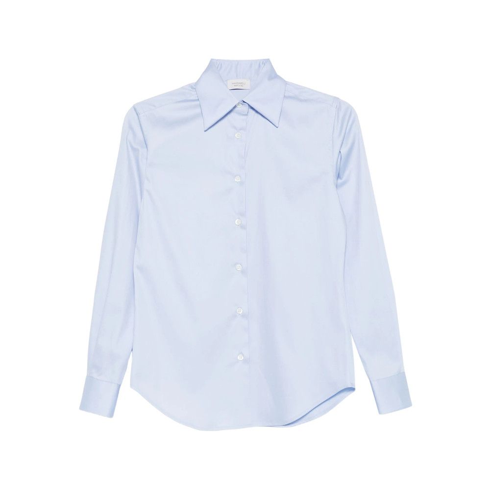 Mazzarelli Mazzarelli BLUE Tops - Shirts Size L / US 10 / IT 46 - 1 Thumbnail