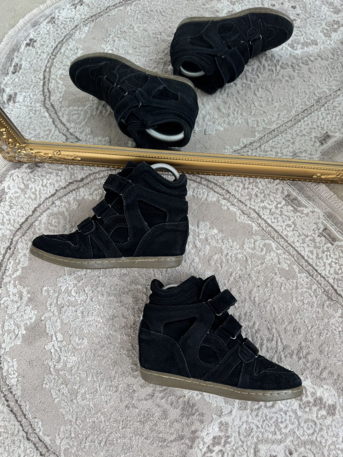 Isabel Marant Y2K Isabel Marant Style Sneakers Black Opium Avant-Garde Size US 9 / IT 39 - 2 Thumbnail